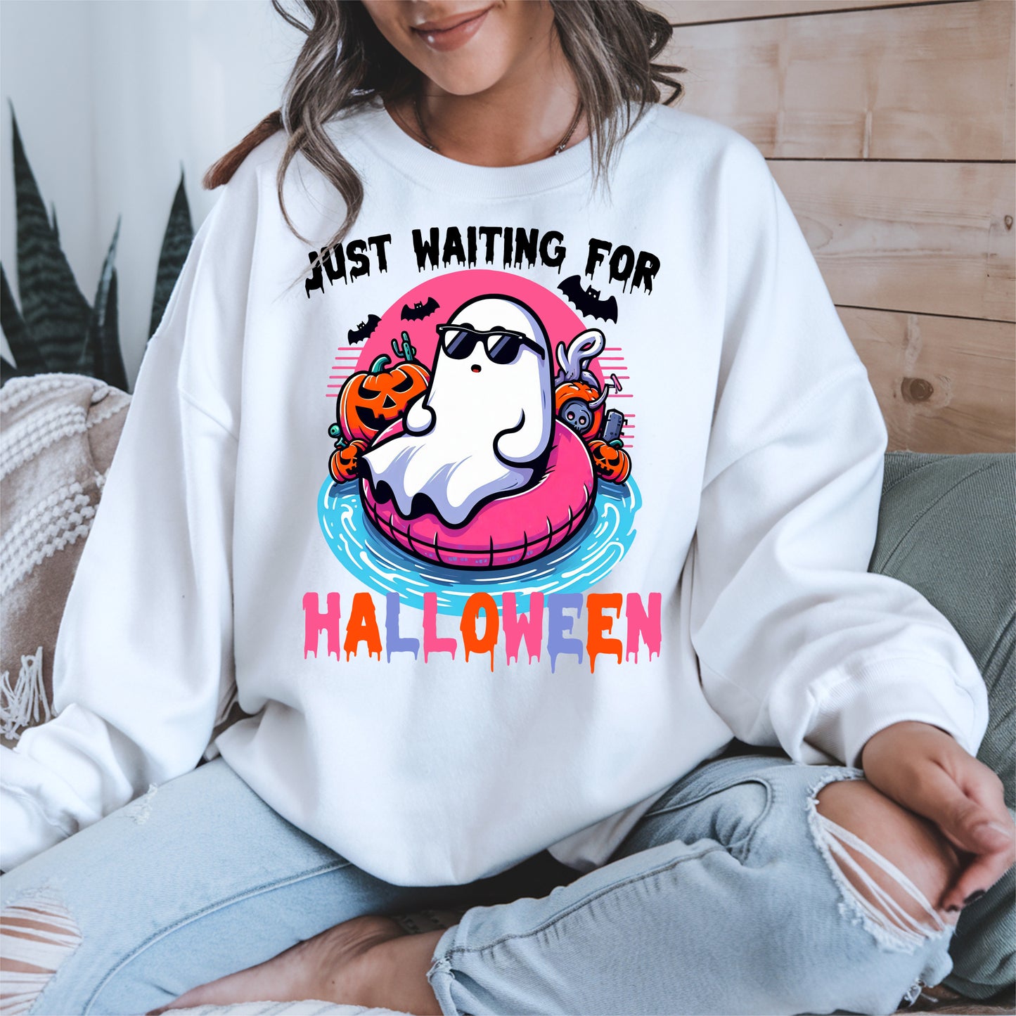 Chill Ghost Halloween Pool Float Shirt