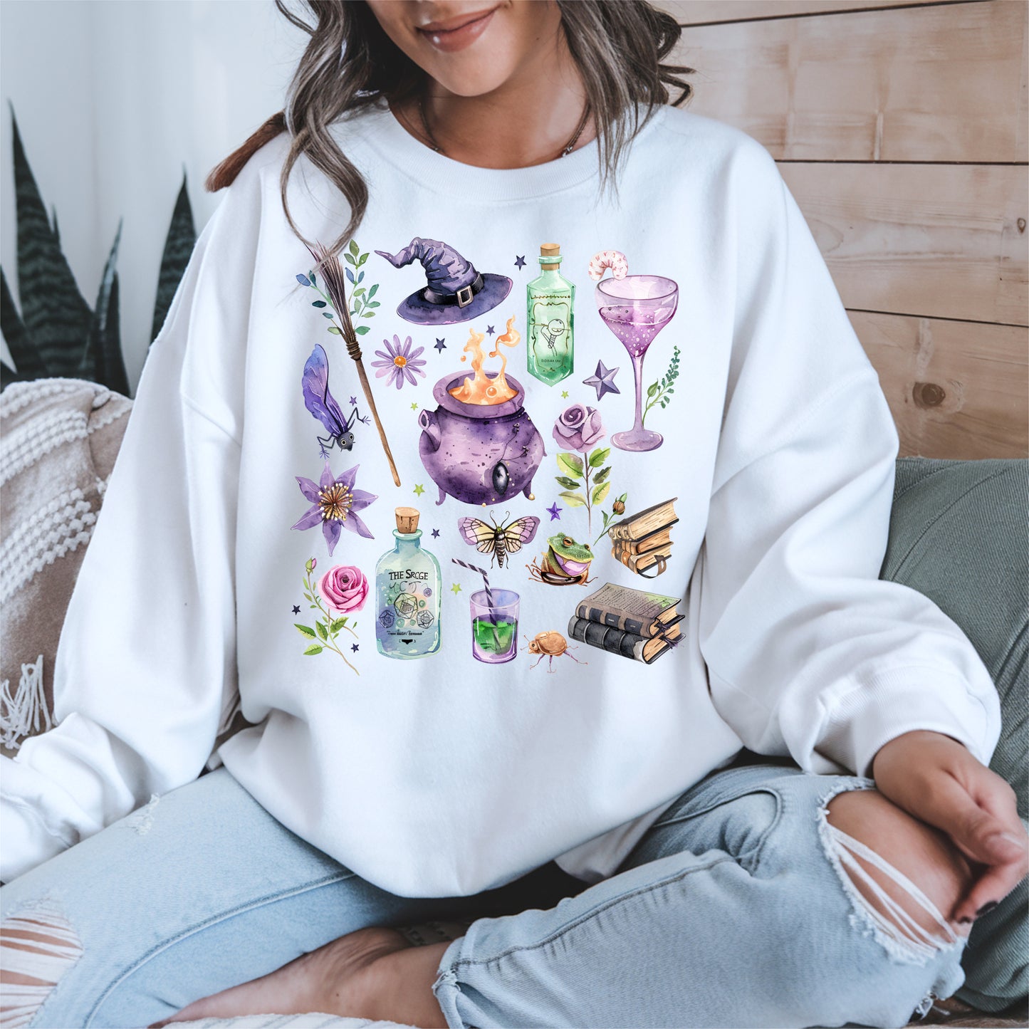 Witchy Vibes Watercolor Potion Tee