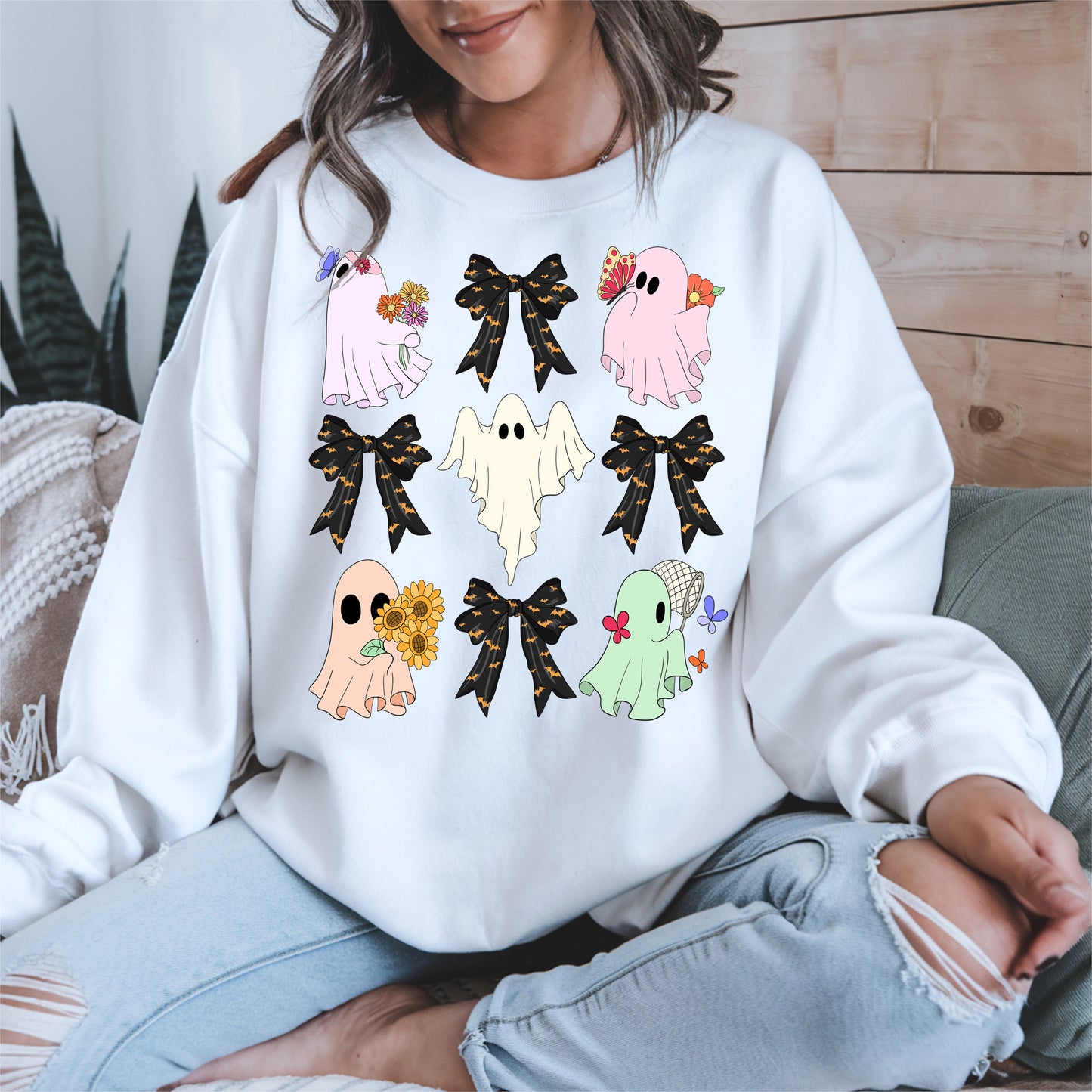 Cute Ghost and Bow Halloween Shirt
