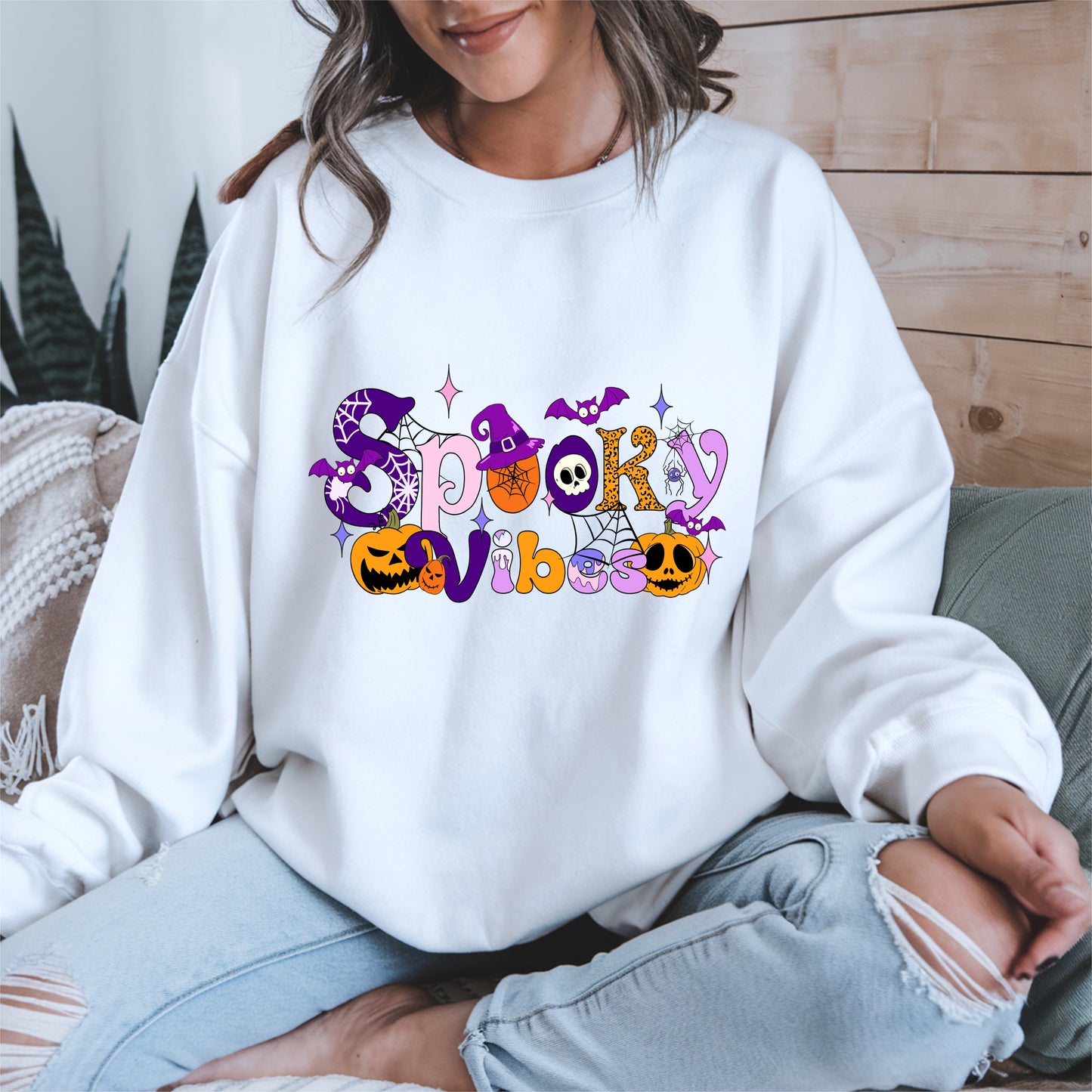 Spooky Vibes Halloween Sweatshirt