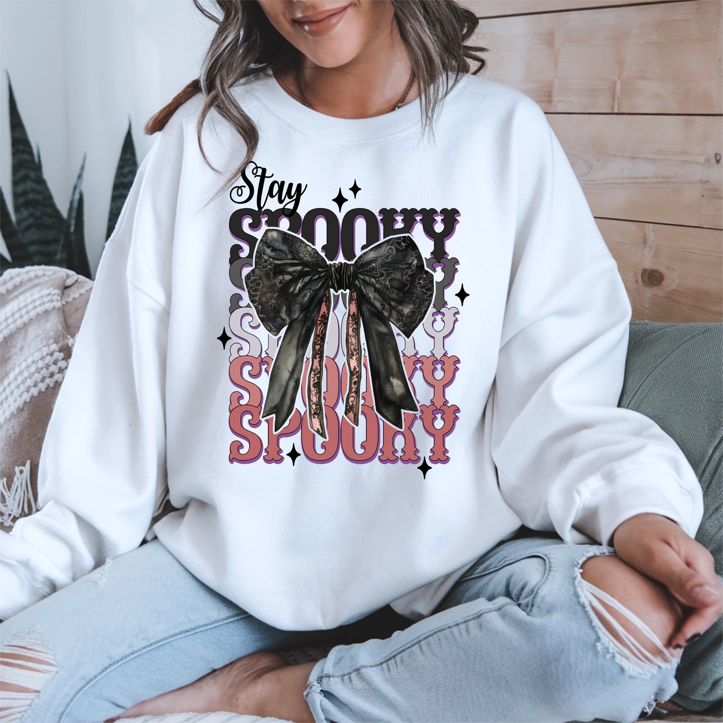 Gothic Spooky Bow Halloween Shirt