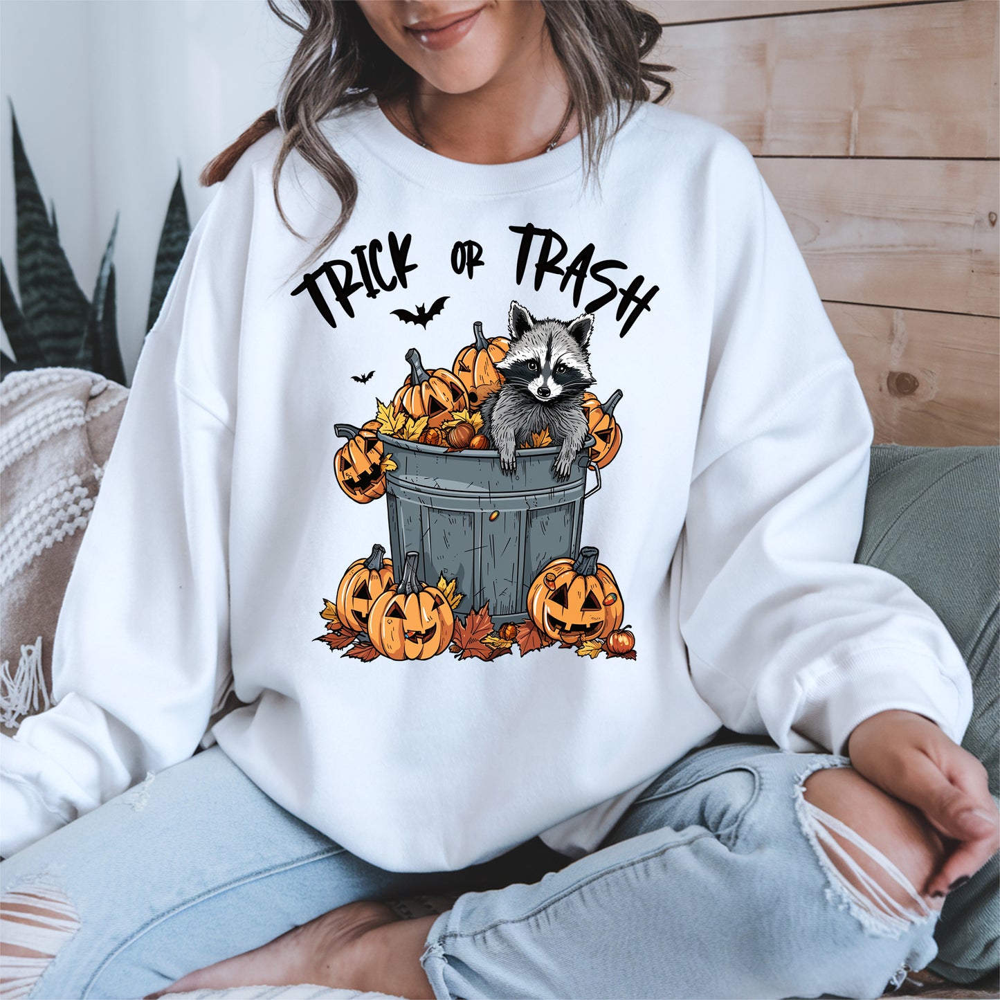 Trick or Trash Raccoon Halloween Shirt