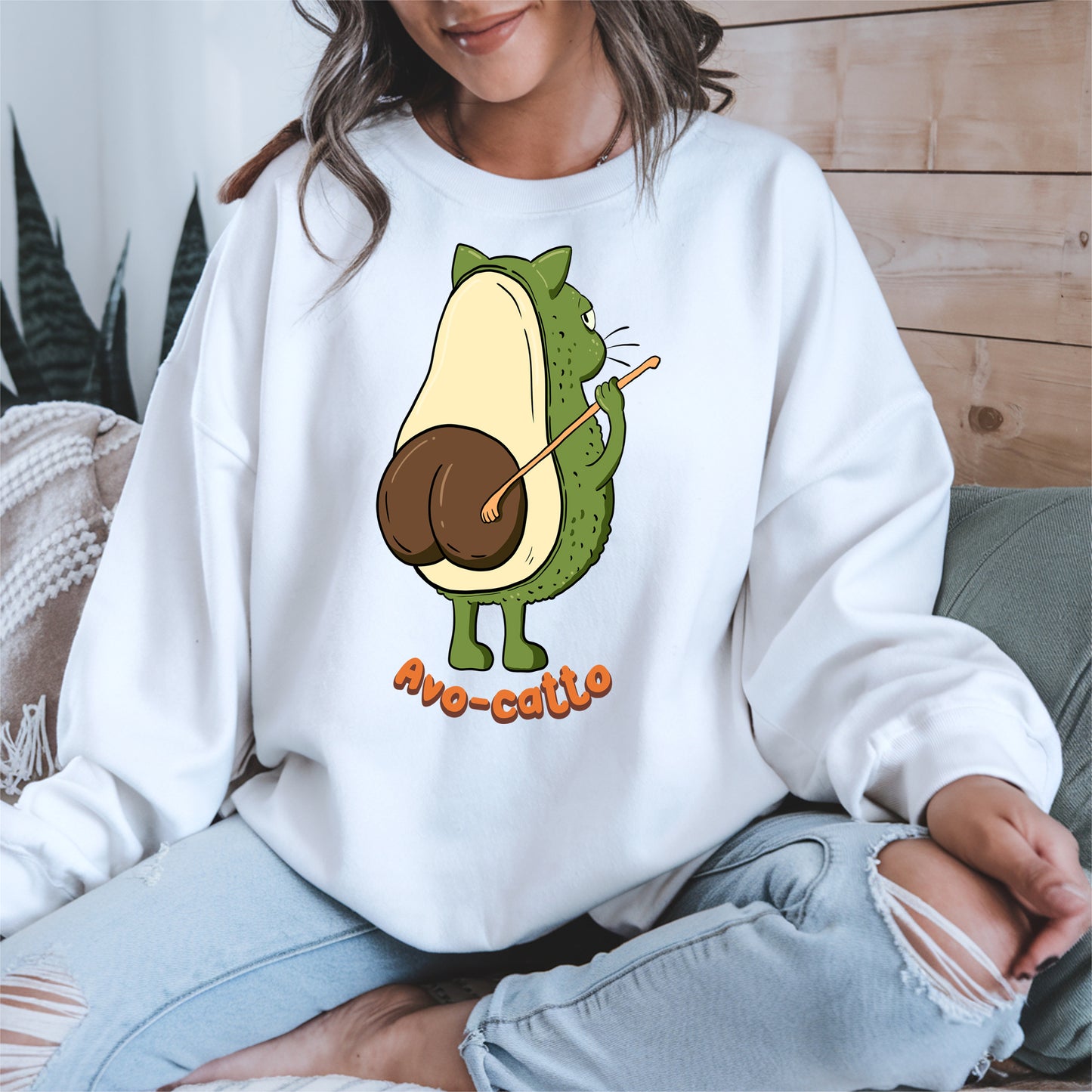 Avo-catto Shirt Hoodie Sweatshirt