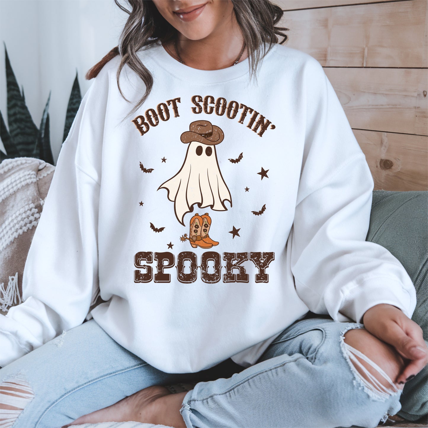 Boot Scootin Spooky Ghost Tee