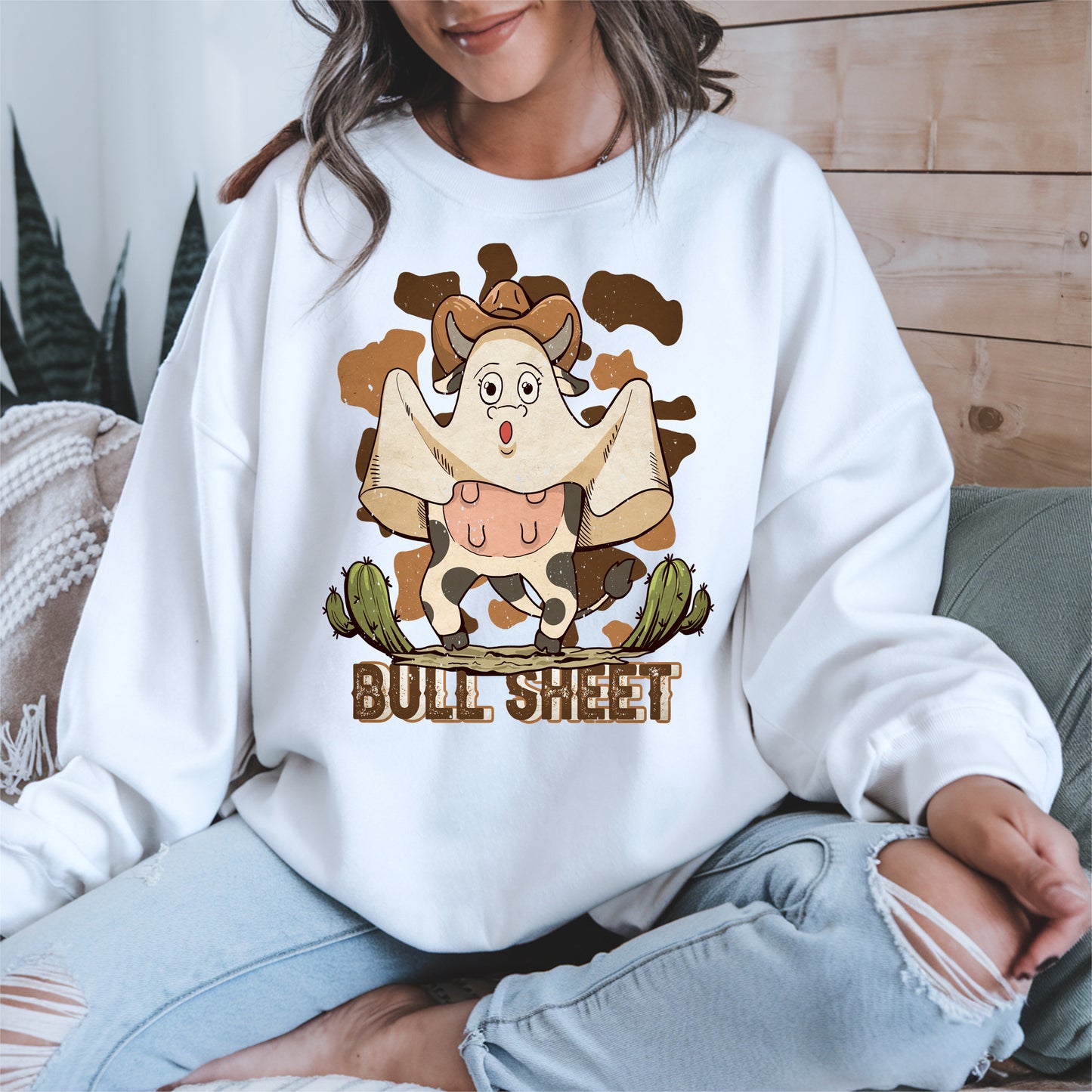 Bull Sheet Funny Ghost Cow Tee