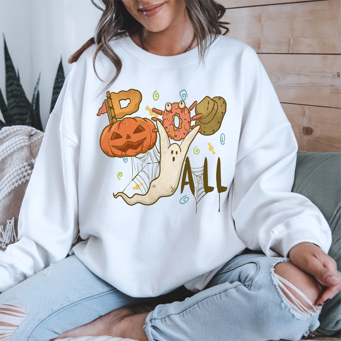 Boo Yall Cute Halloween Fall Tee