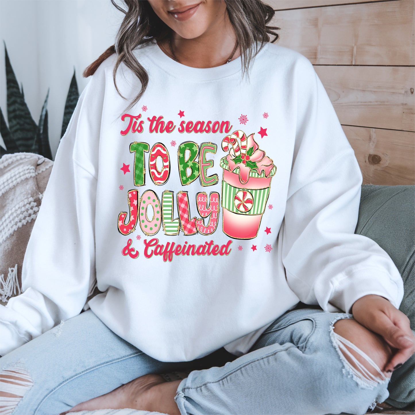 Tis the Season to Be Jolly and Caffeinated Shirt