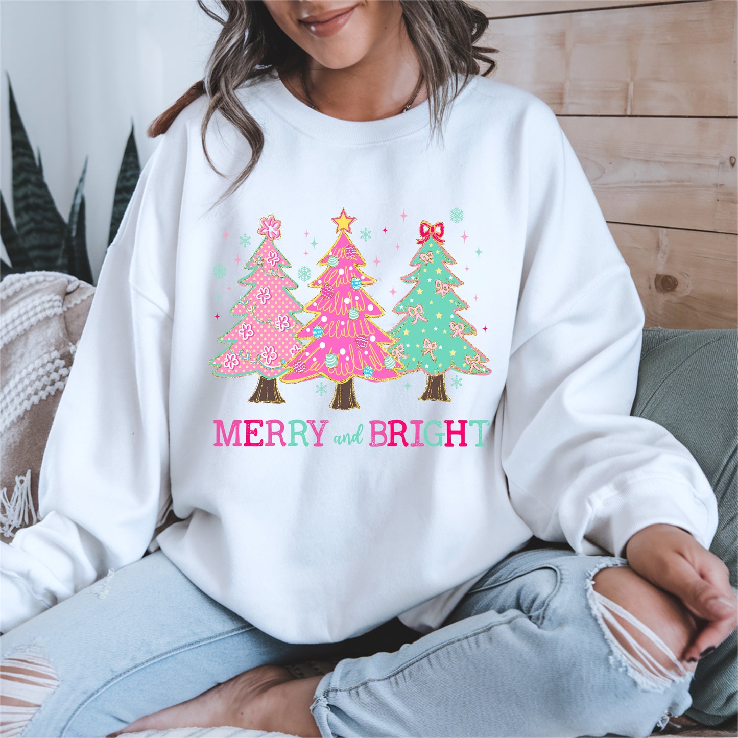 Merry and Bright Christmas Tree Shirt