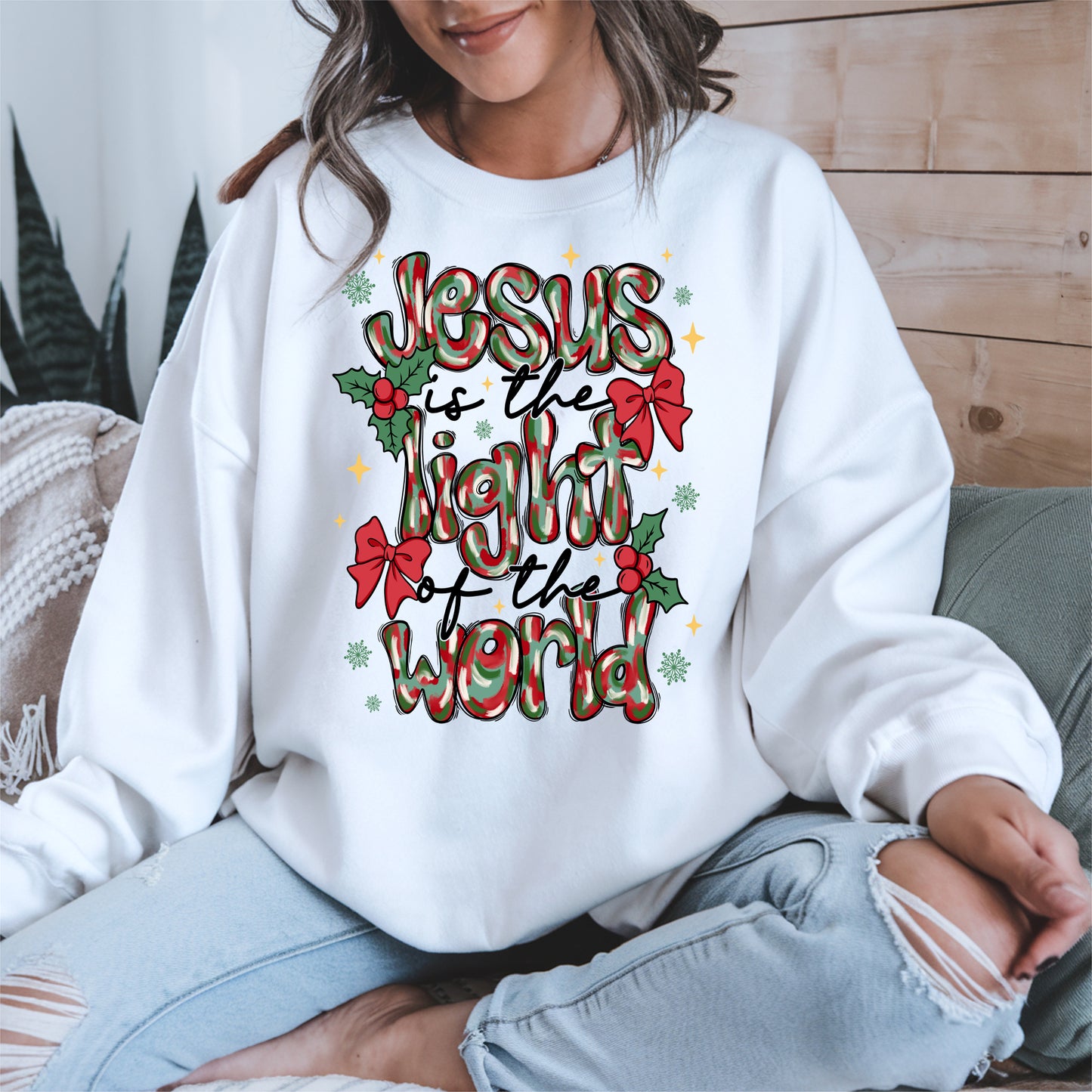 Jesus Light of the World Christmas Shirt