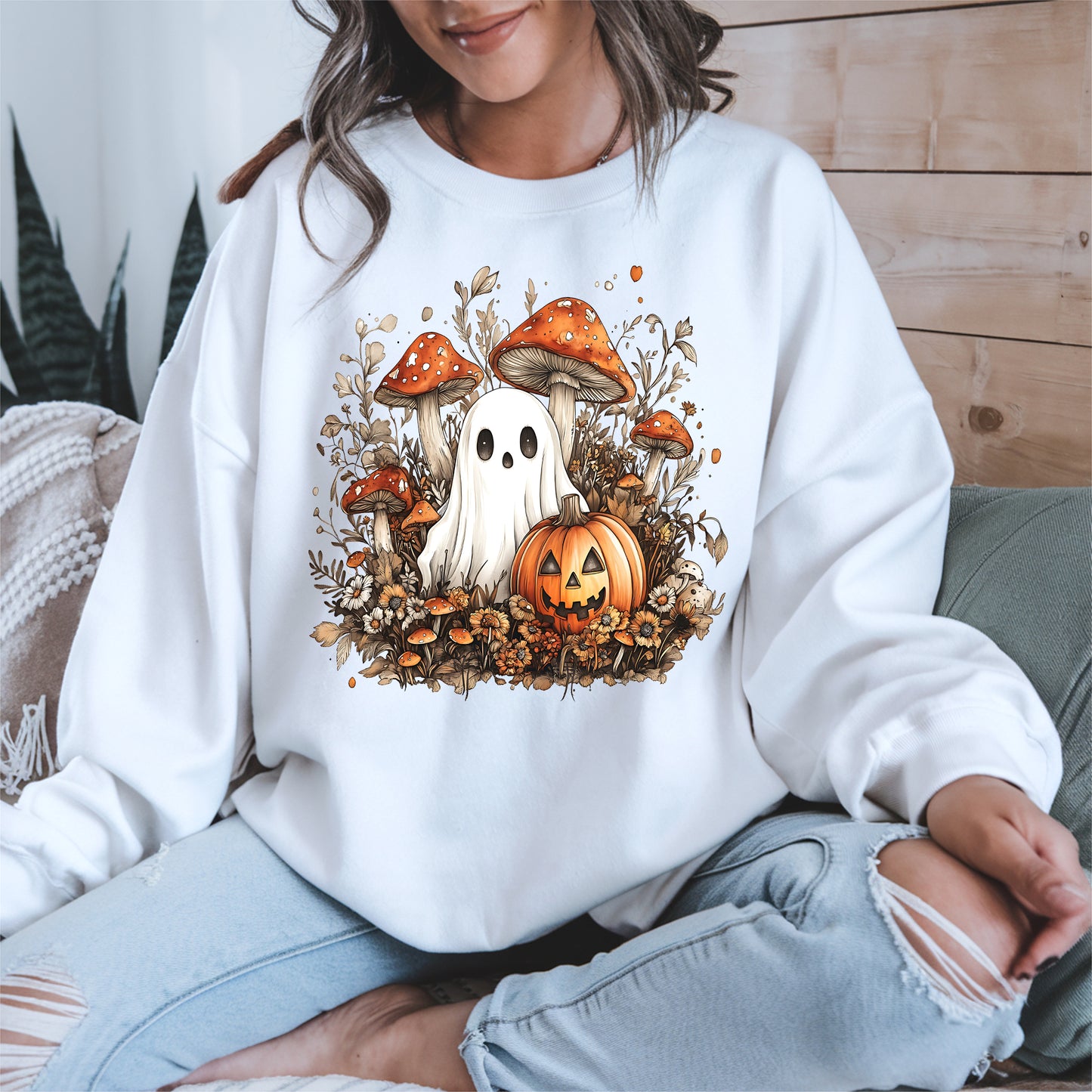 Floral Cute Ghost halloween shirt