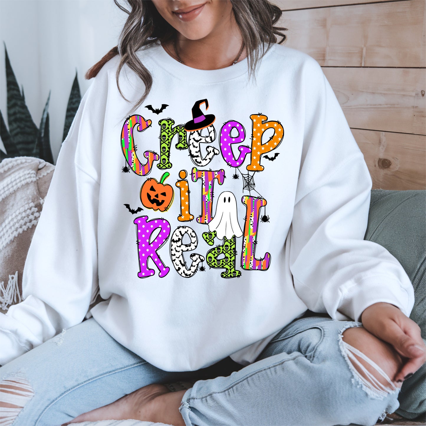 Creep It Real Doodle halloween shirt