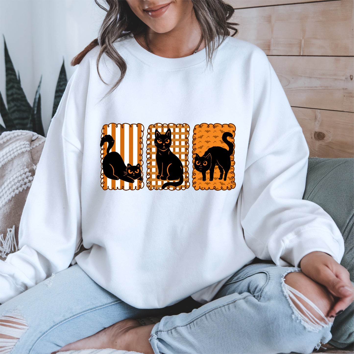 Black Cat Halloween shirt and sweatshirt