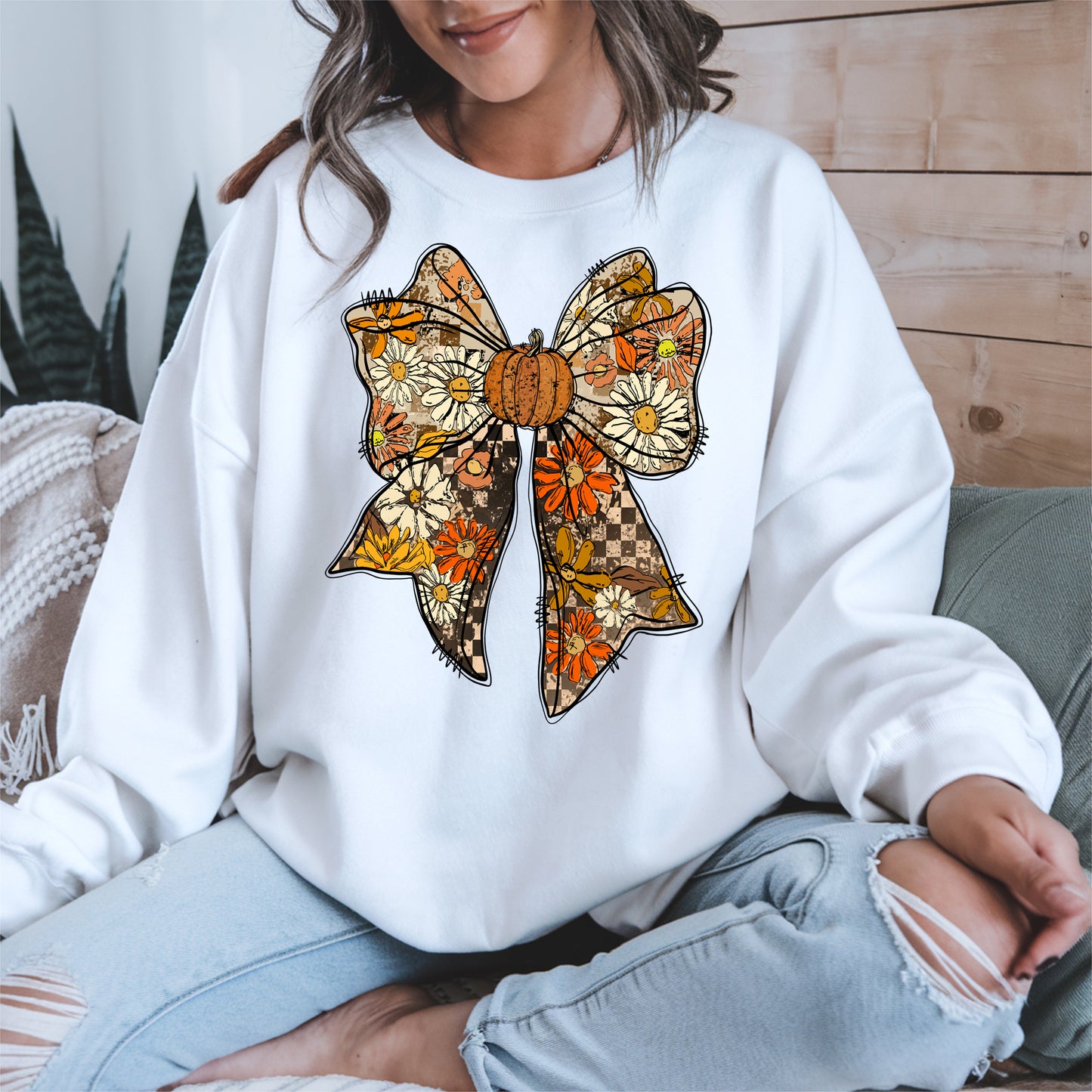 Floral Halloween Coquette Bow shirt