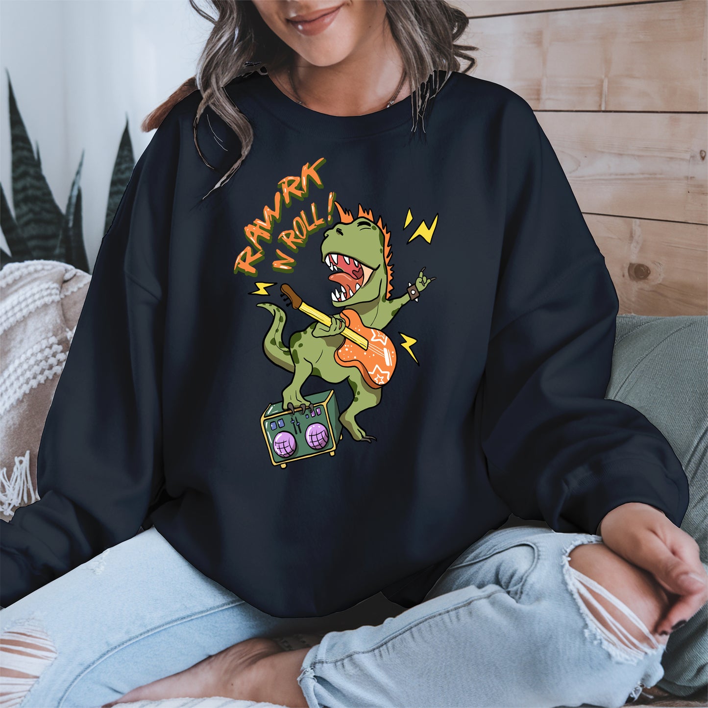 Rawrk N Roll Dinosaur Shirt