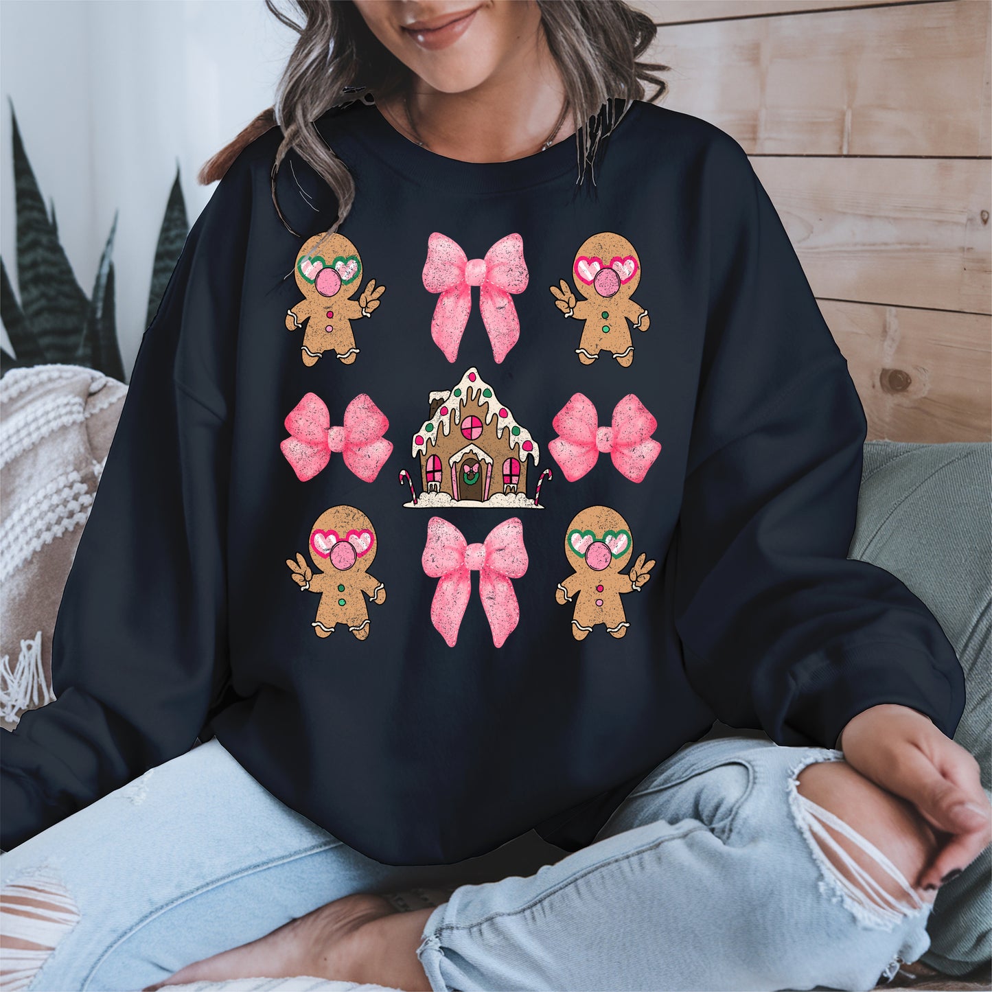 Checkered Gingerbread Cute Christmas Shirt