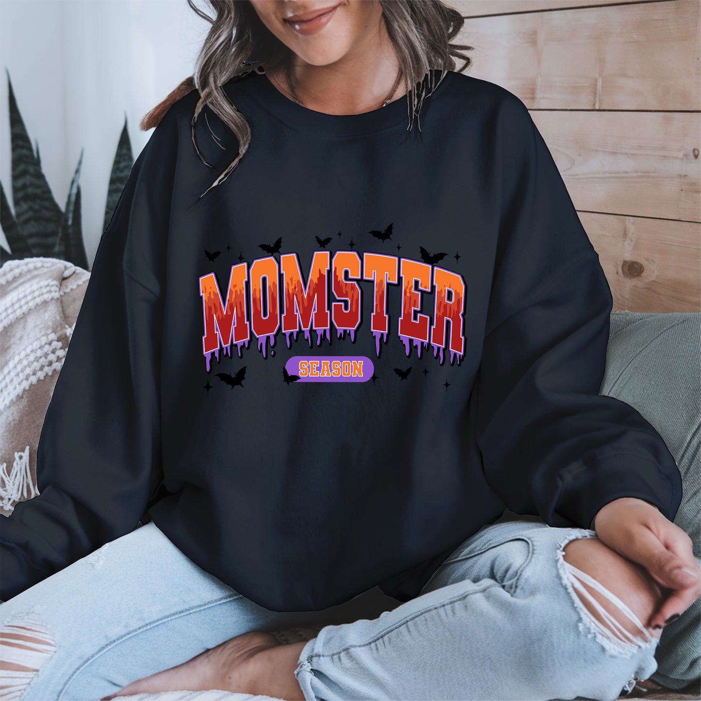 Momster Season Shirt Hoodie Sweatshirt for Halloween Moms
