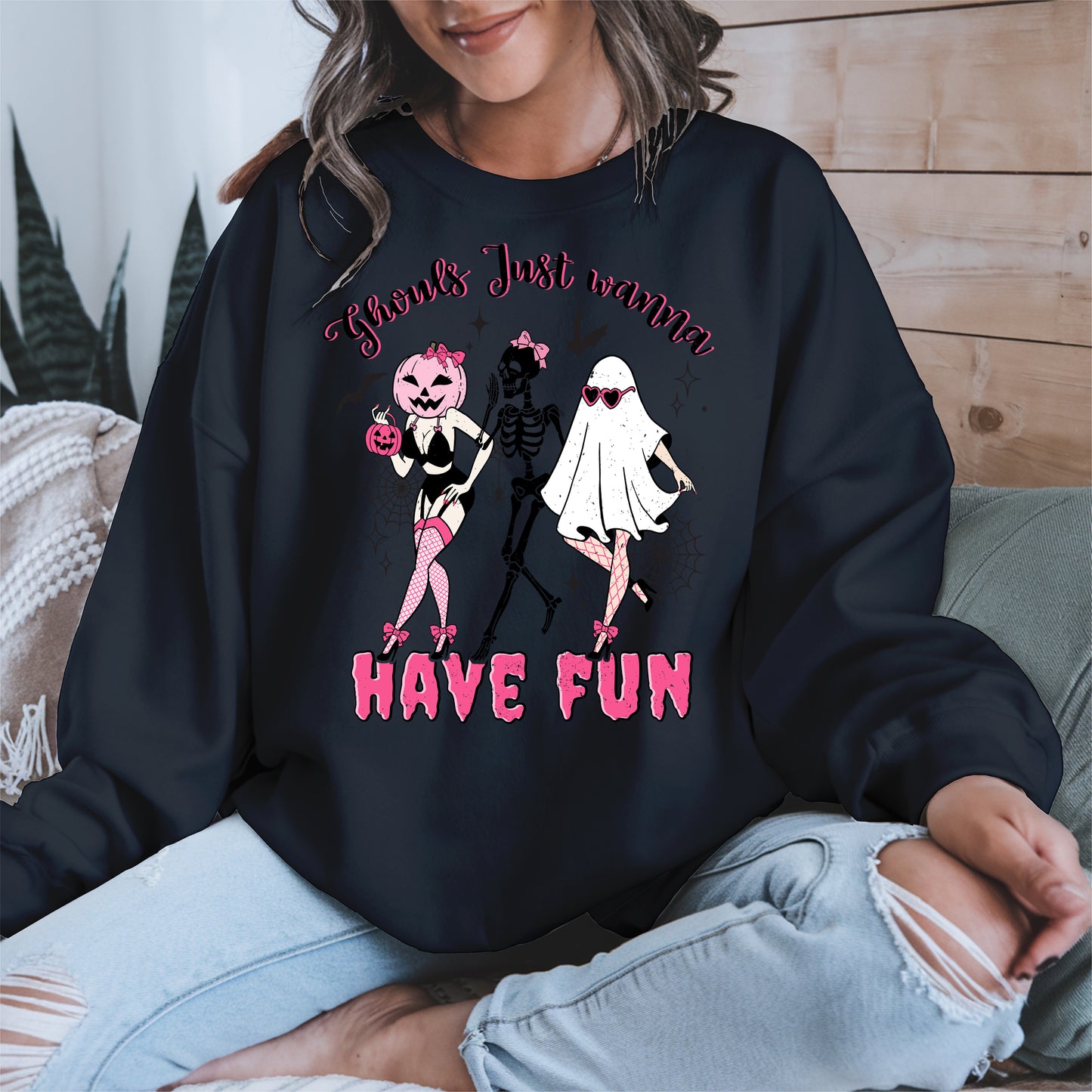 Ghouls Just Wanna Have Fun Halloween Pinup Design