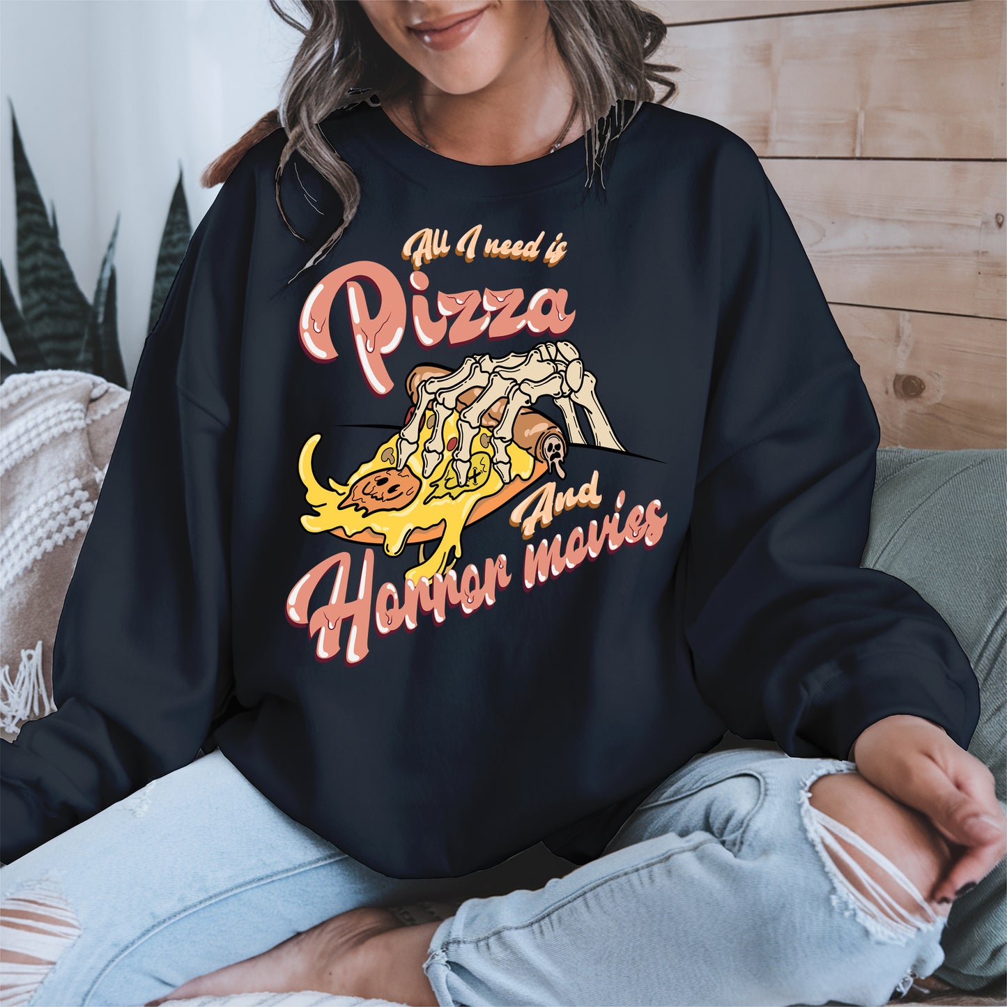 All I Need Is Pizza And Horror Movies Shirt