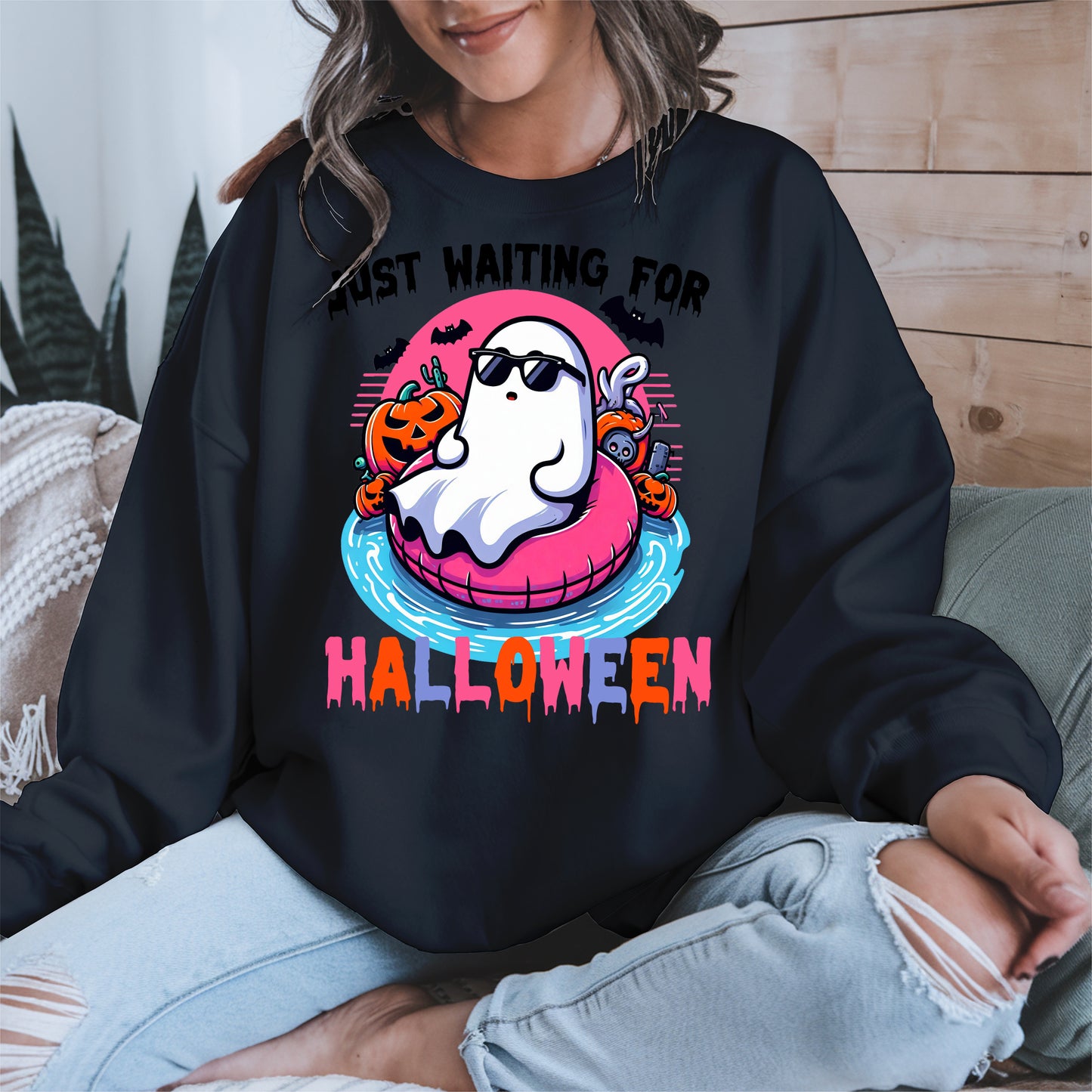 Chill Ghost Halloween Pool Float Shirt