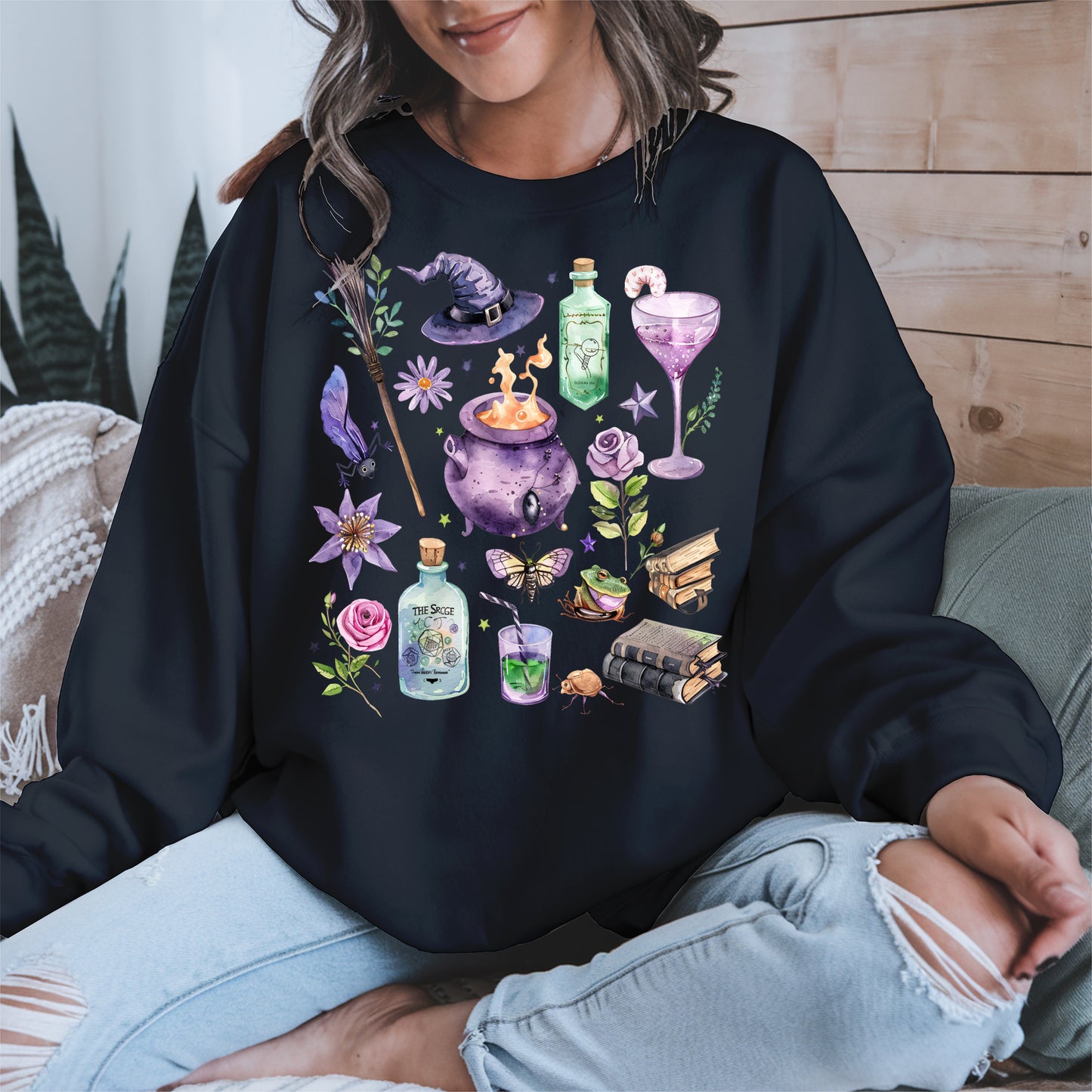 Witchy Vibes Watercolor Potion Tee