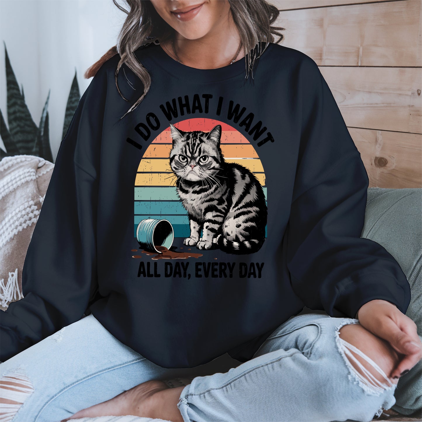 I Do What I Want Angry Cat Shirt Hoodie Sweatshirt