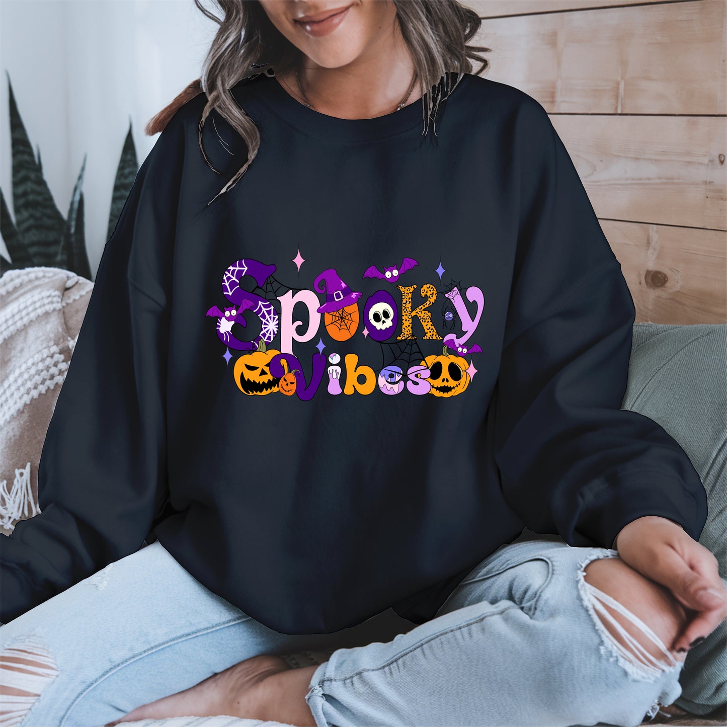Spooky Vibes Halloween Sweatshirt