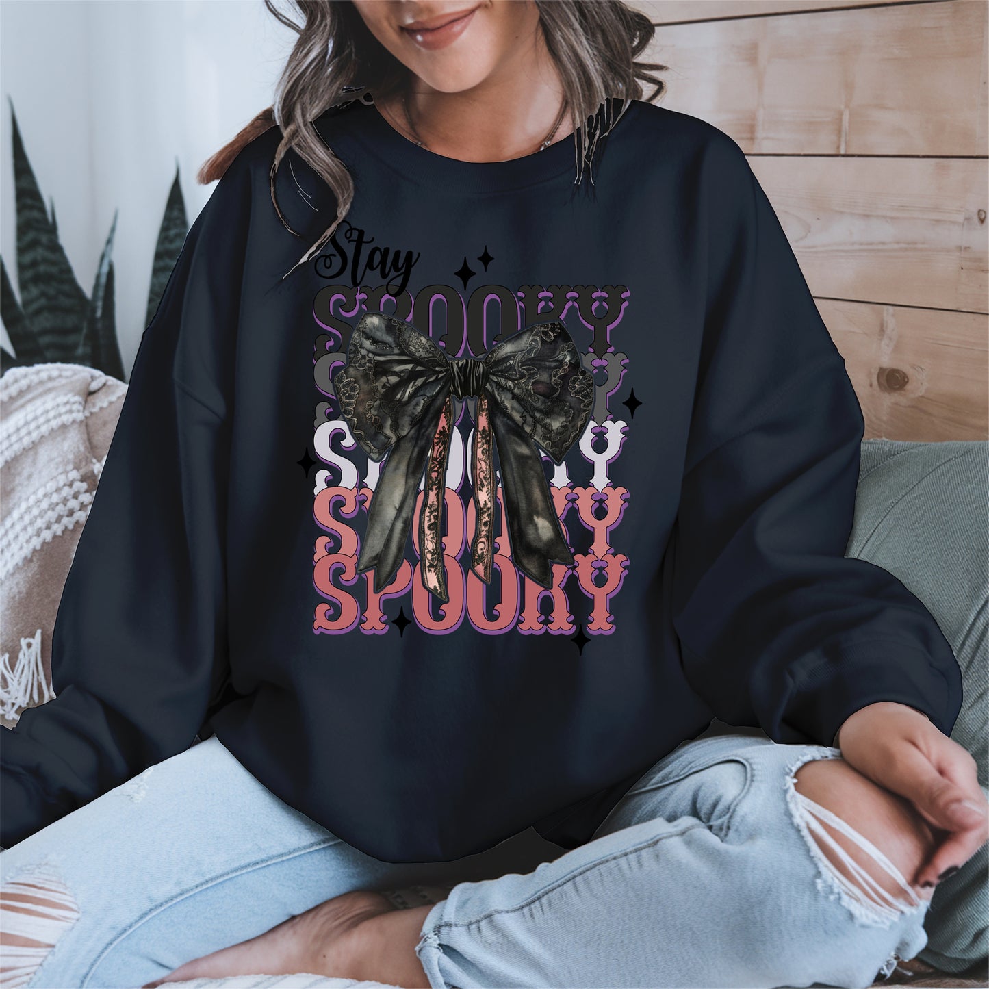Gothic Spooky Bow Halloween Shirt