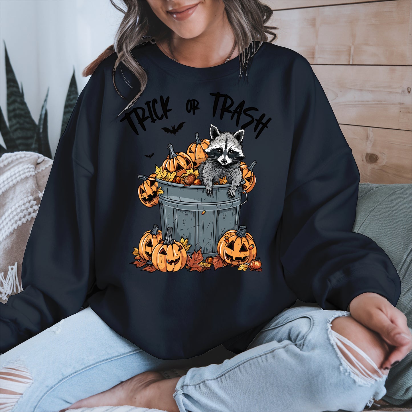 Trick or Trash Raccoon Halloween Shirt