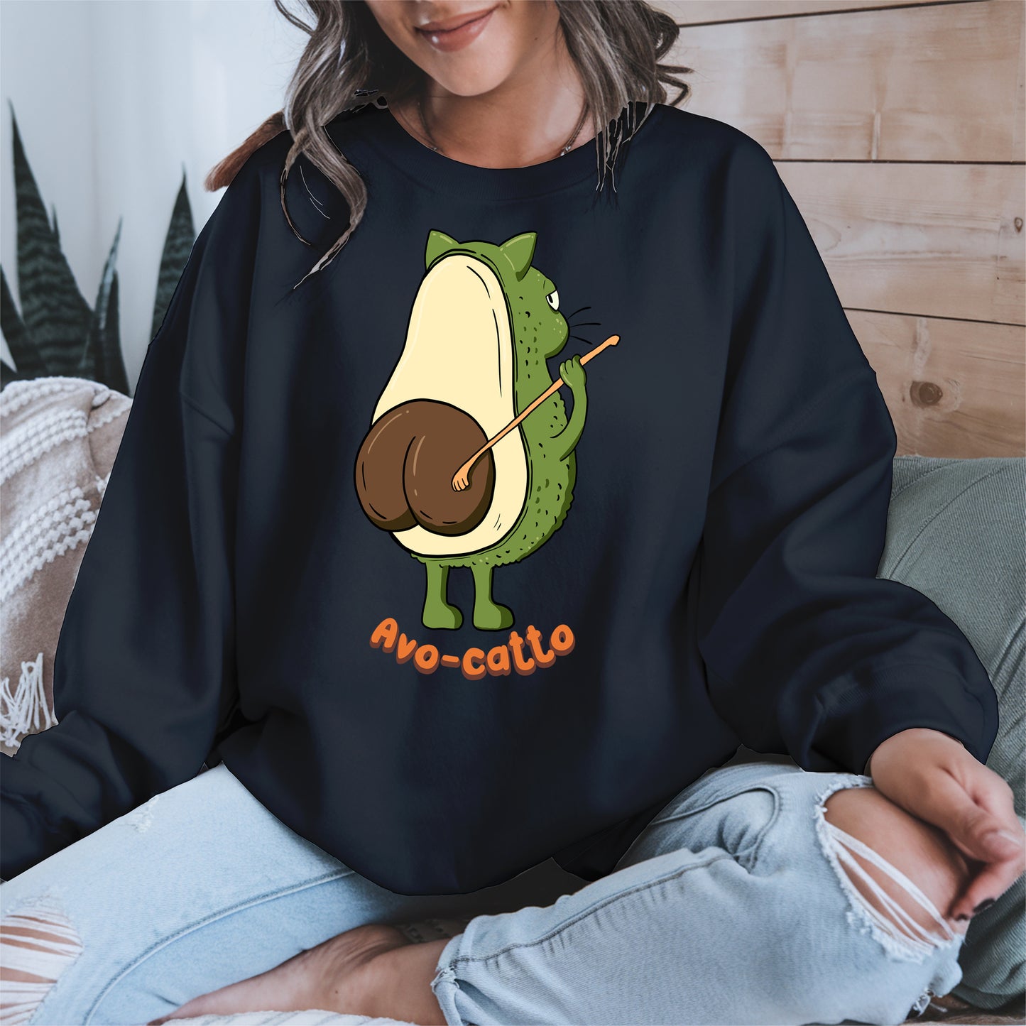 Avo-catto Shirt Hoodie Sweatshirt