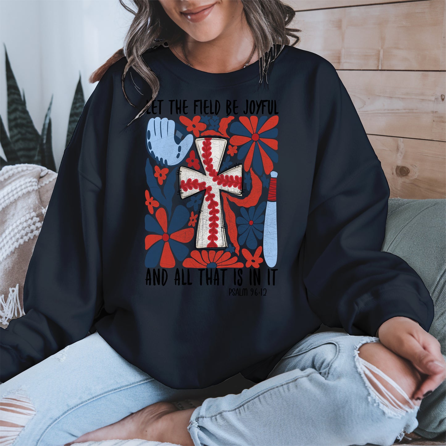 Faith Baseball Floral Shirt Sport Tee Hoodie Sweatshirt Gift for Fans