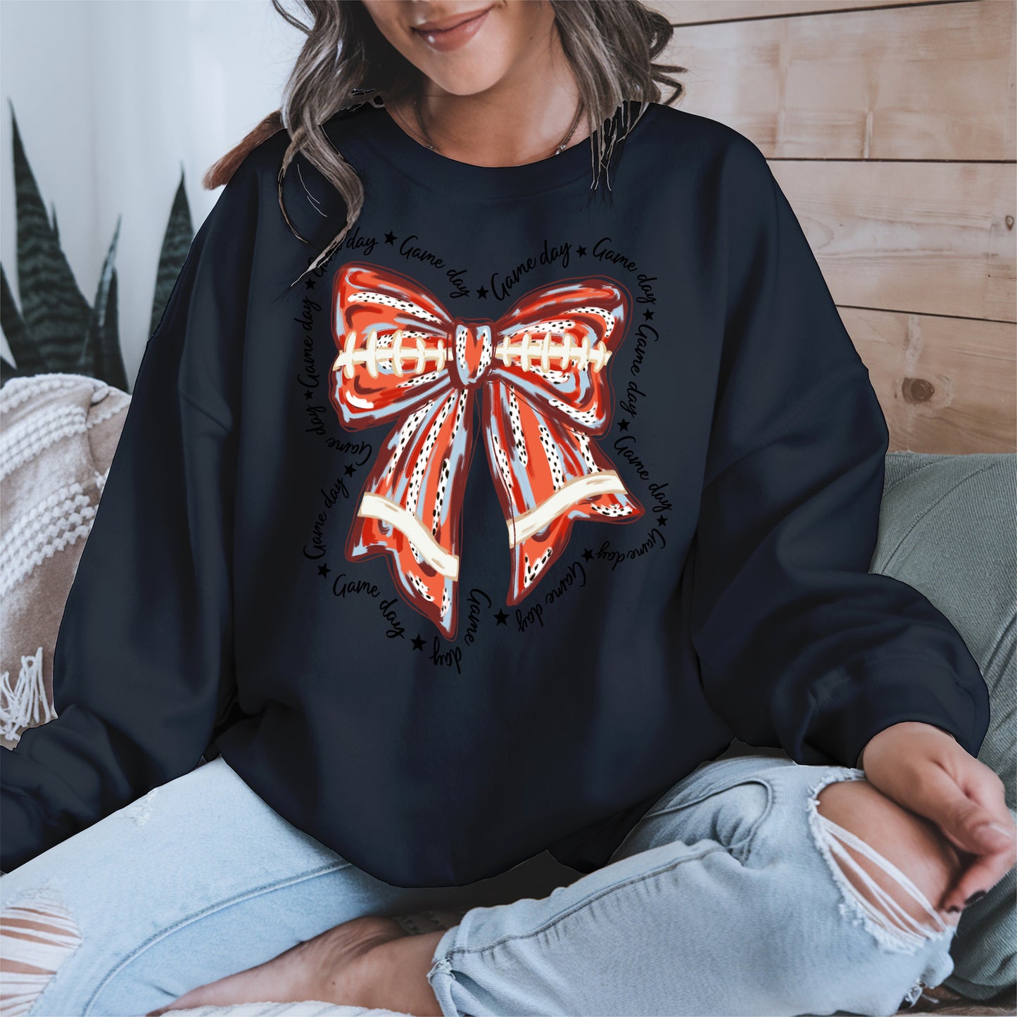 Baseball Bow Shirt Sport Tee Hoodie Sweatshirt Gift for Fans and Moms