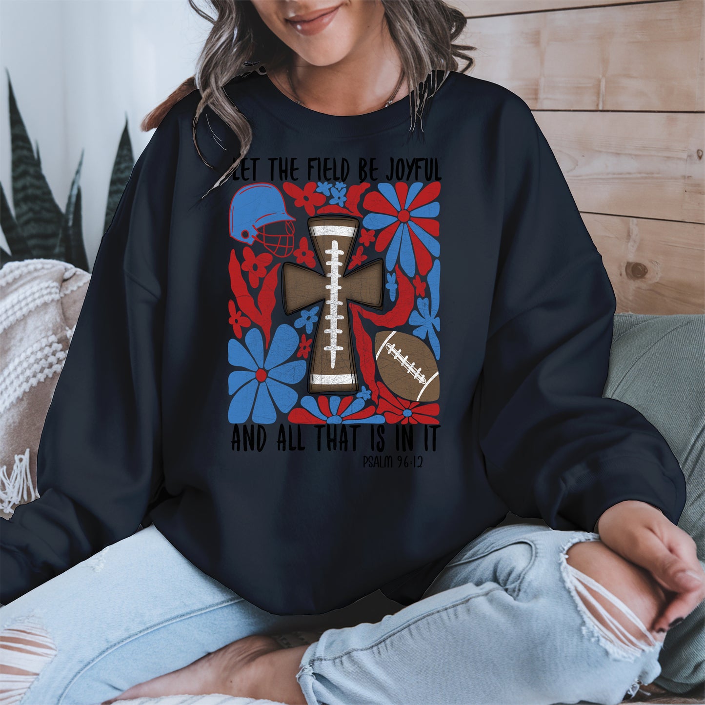 Faith Football Shirt Sport Tee Hoodie Sweatshirt Gift for Fans