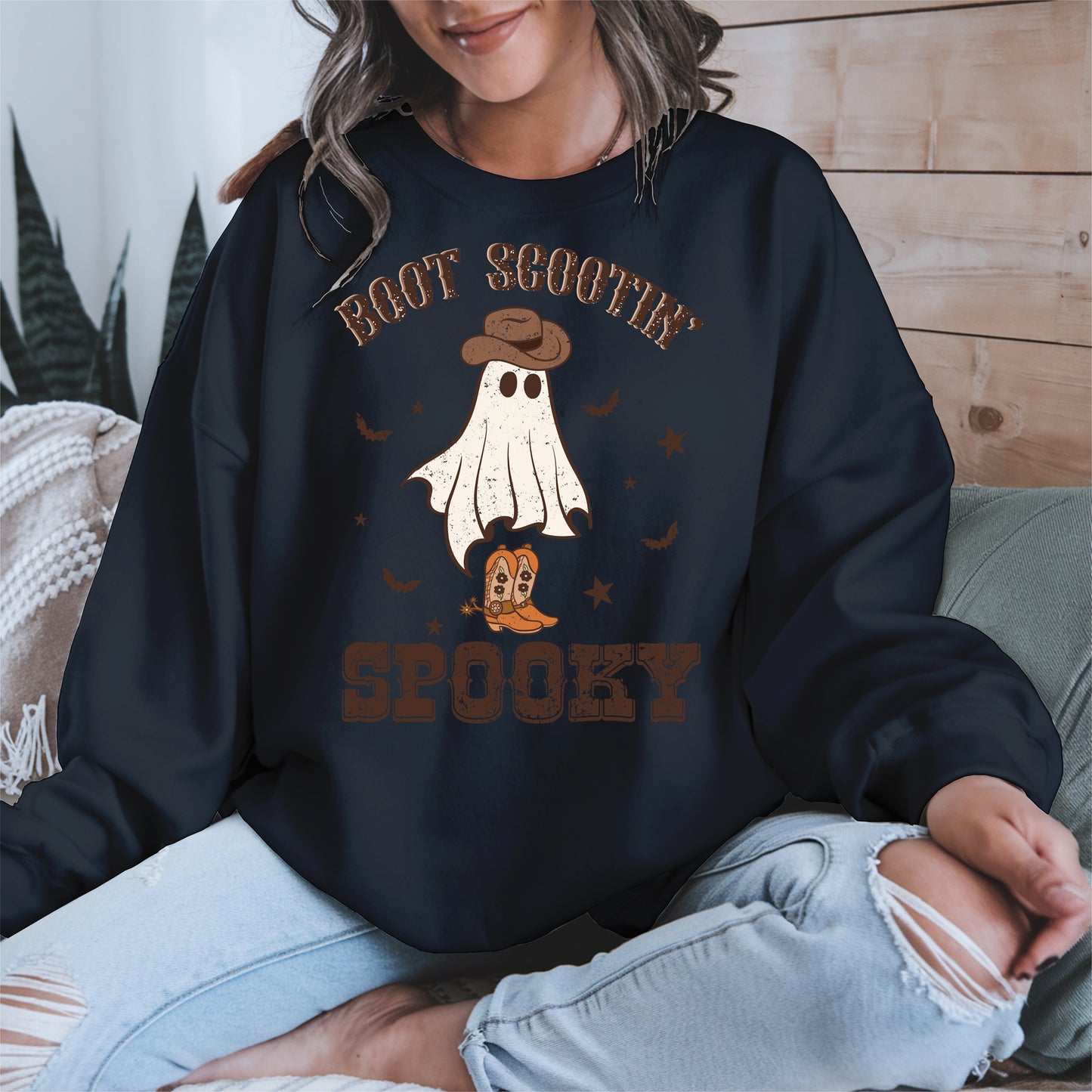 Boot Scootin Spooky Ghost Tee