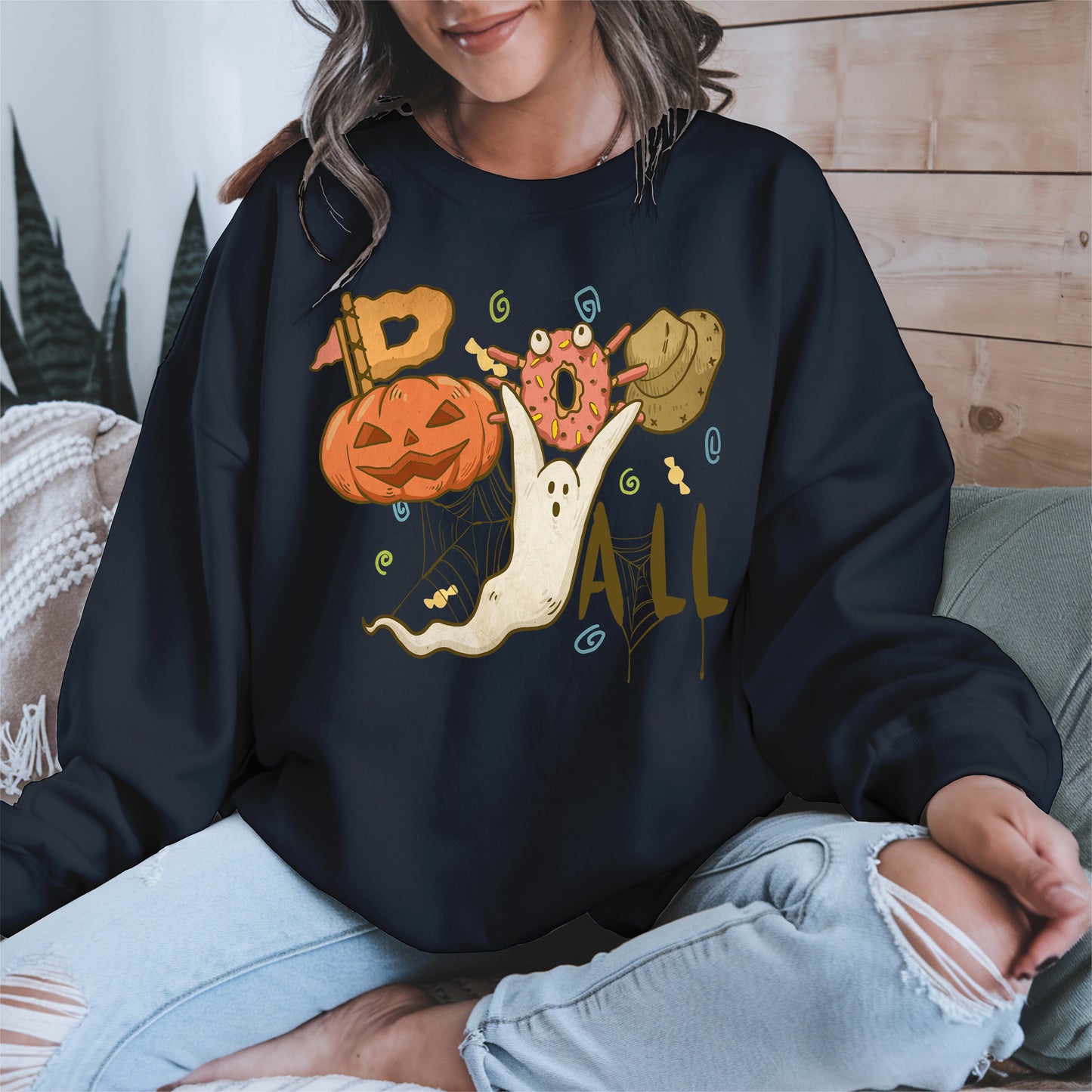 Boo Yall Cute Halloween Fall Tee