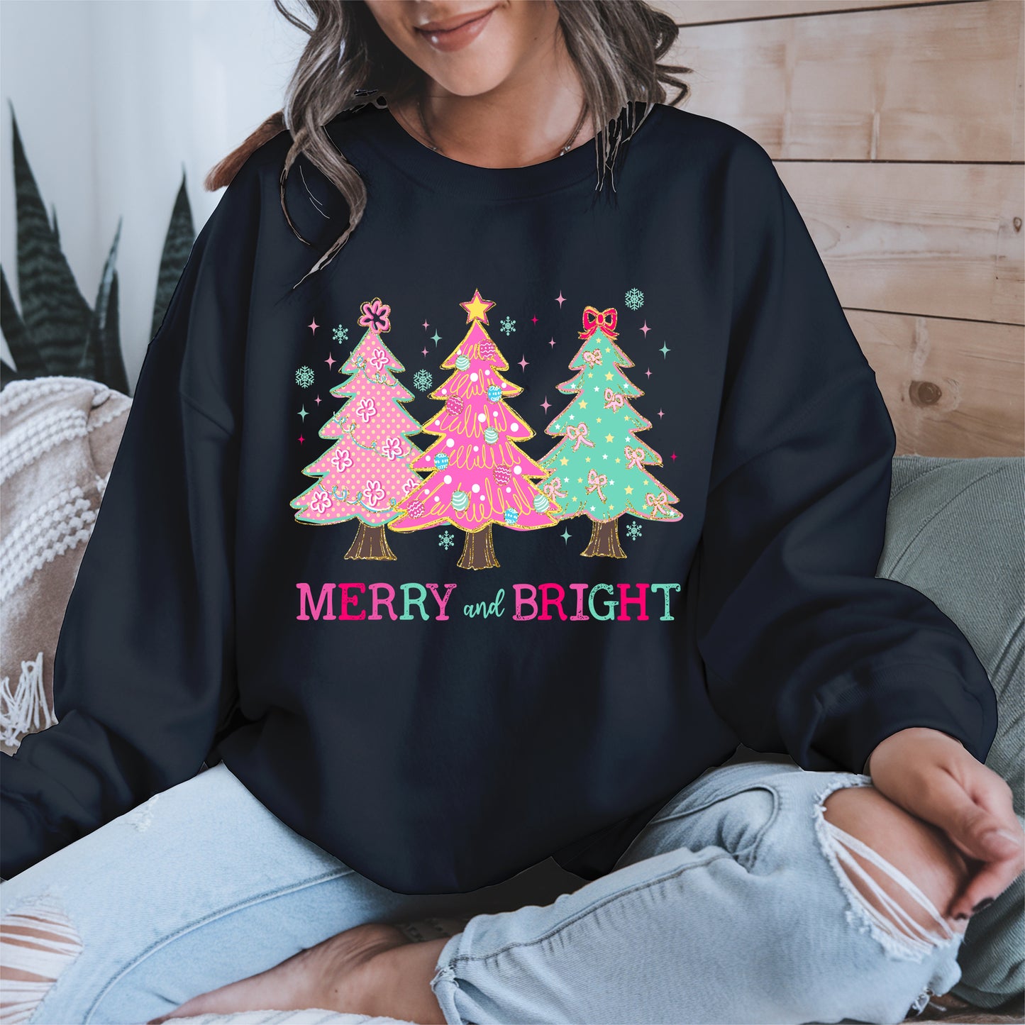 Merry and Bright Christmas Tree Shirt
