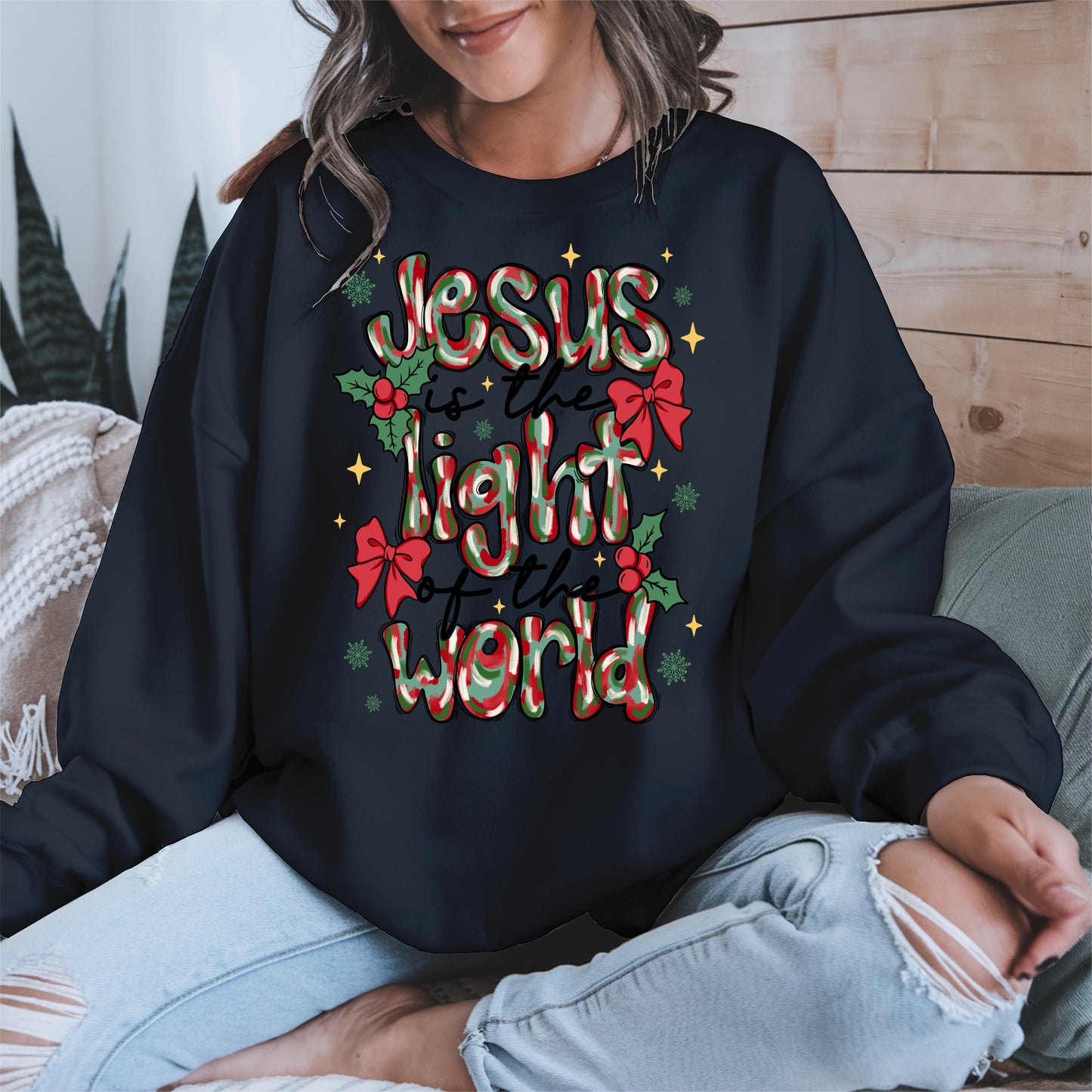 Jesus Light of the World Christmas Shirt