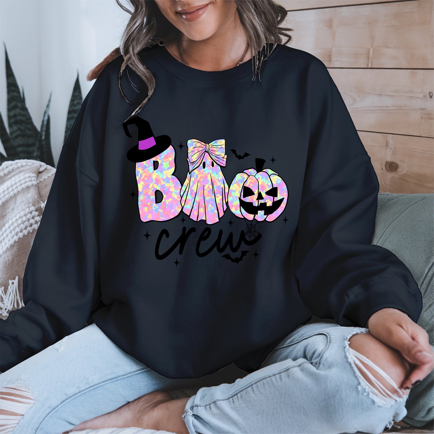 Boo Crew halloween shirt and hoodie