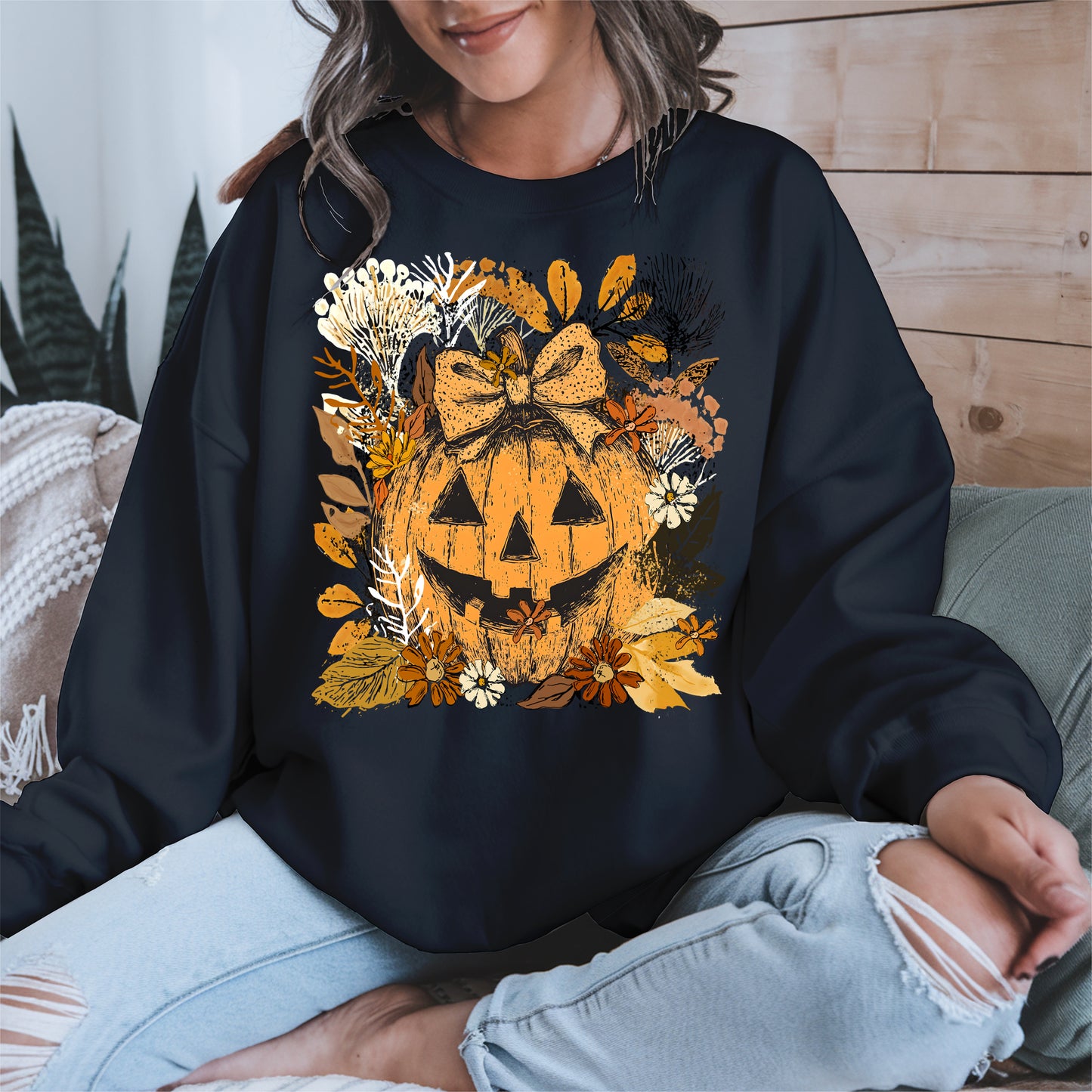 Halloween Pumpkin Coquette Bow shirt