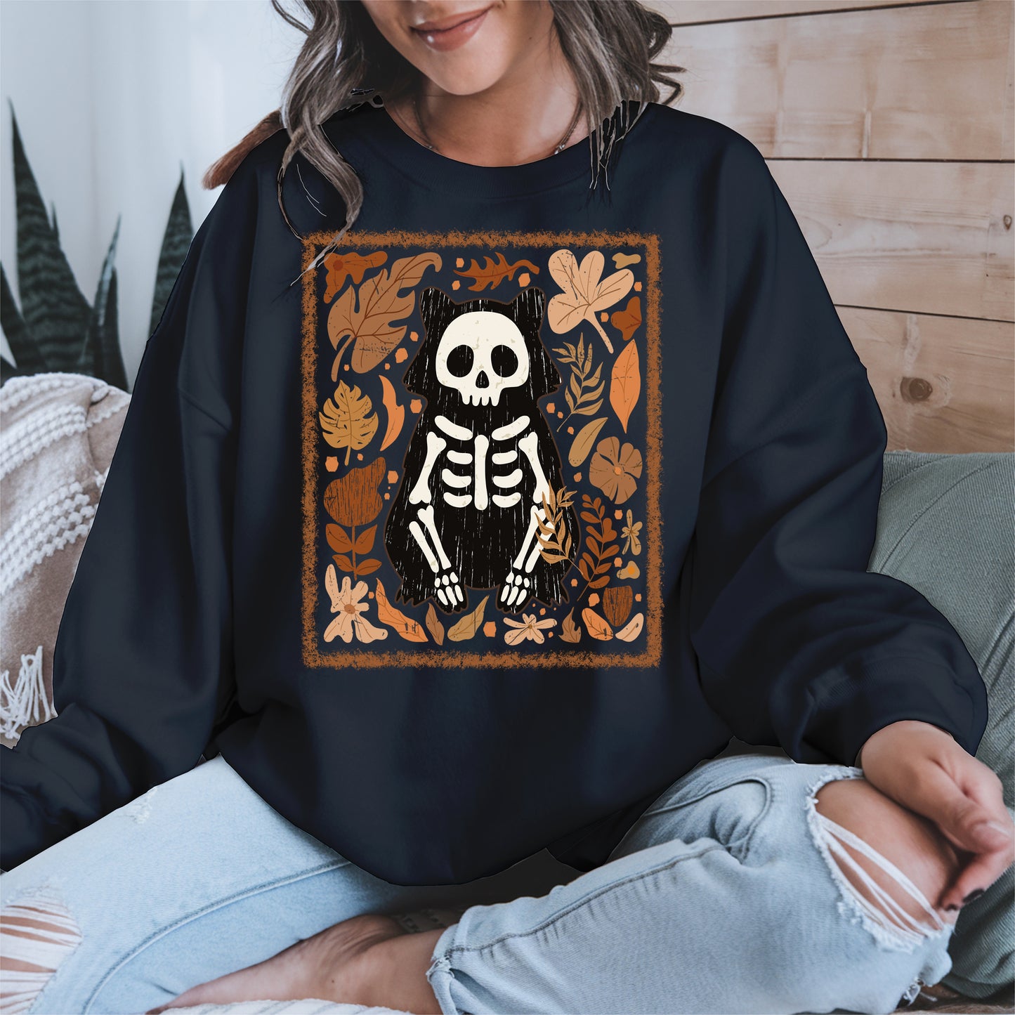 Halloween raccoon floral halloween shirt