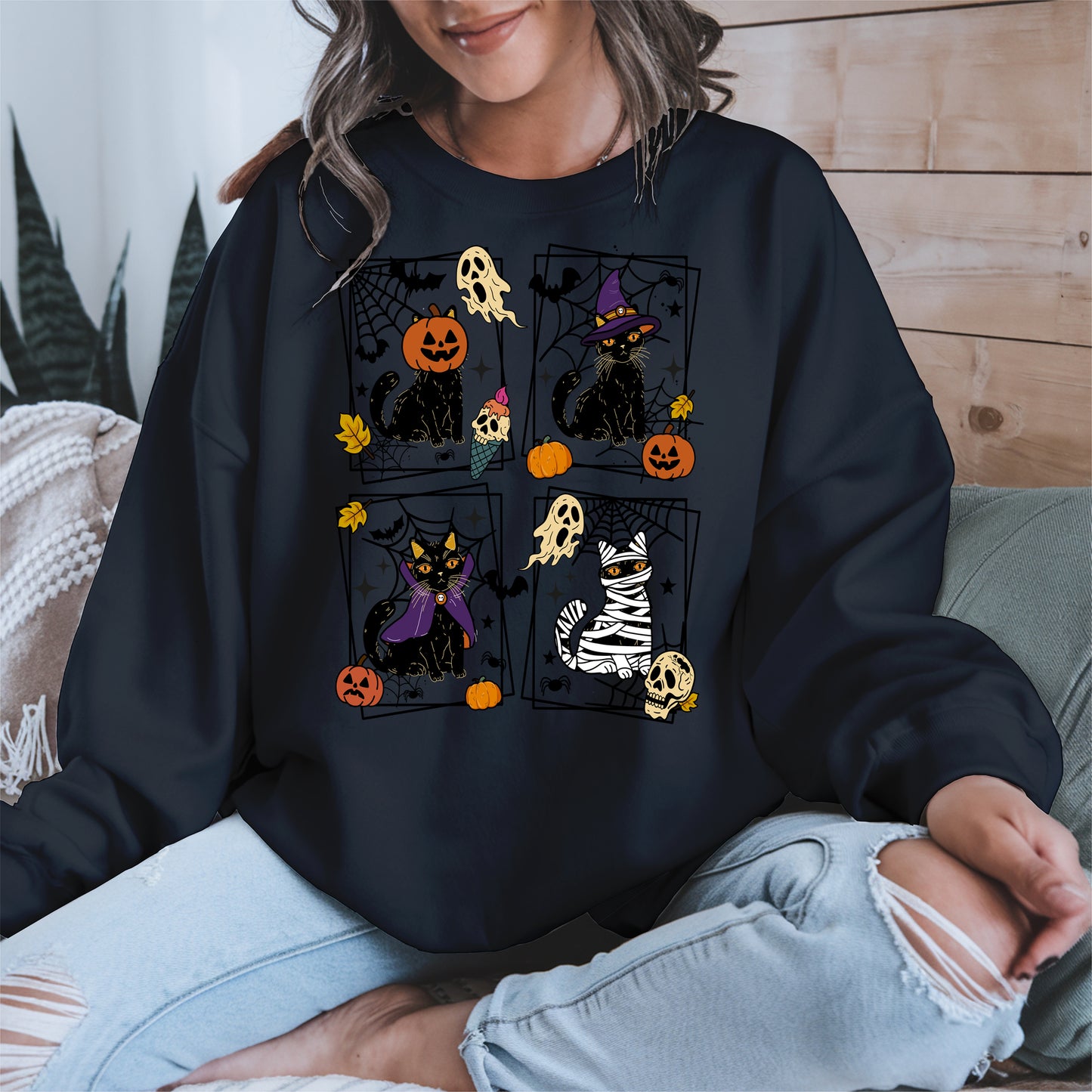 Black Cat Halloween shirt and hoodie