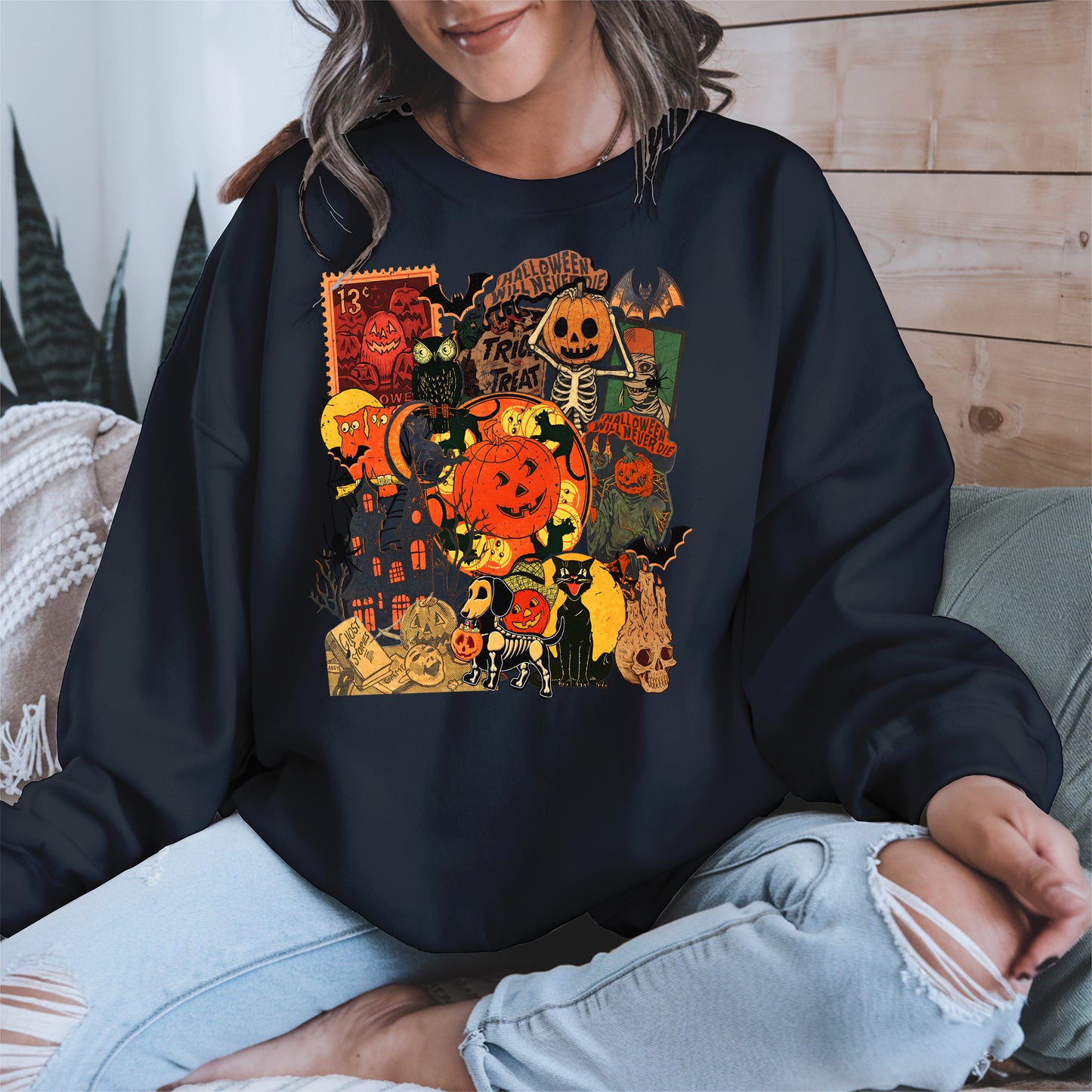 Collage Halloween shirt and hoodie