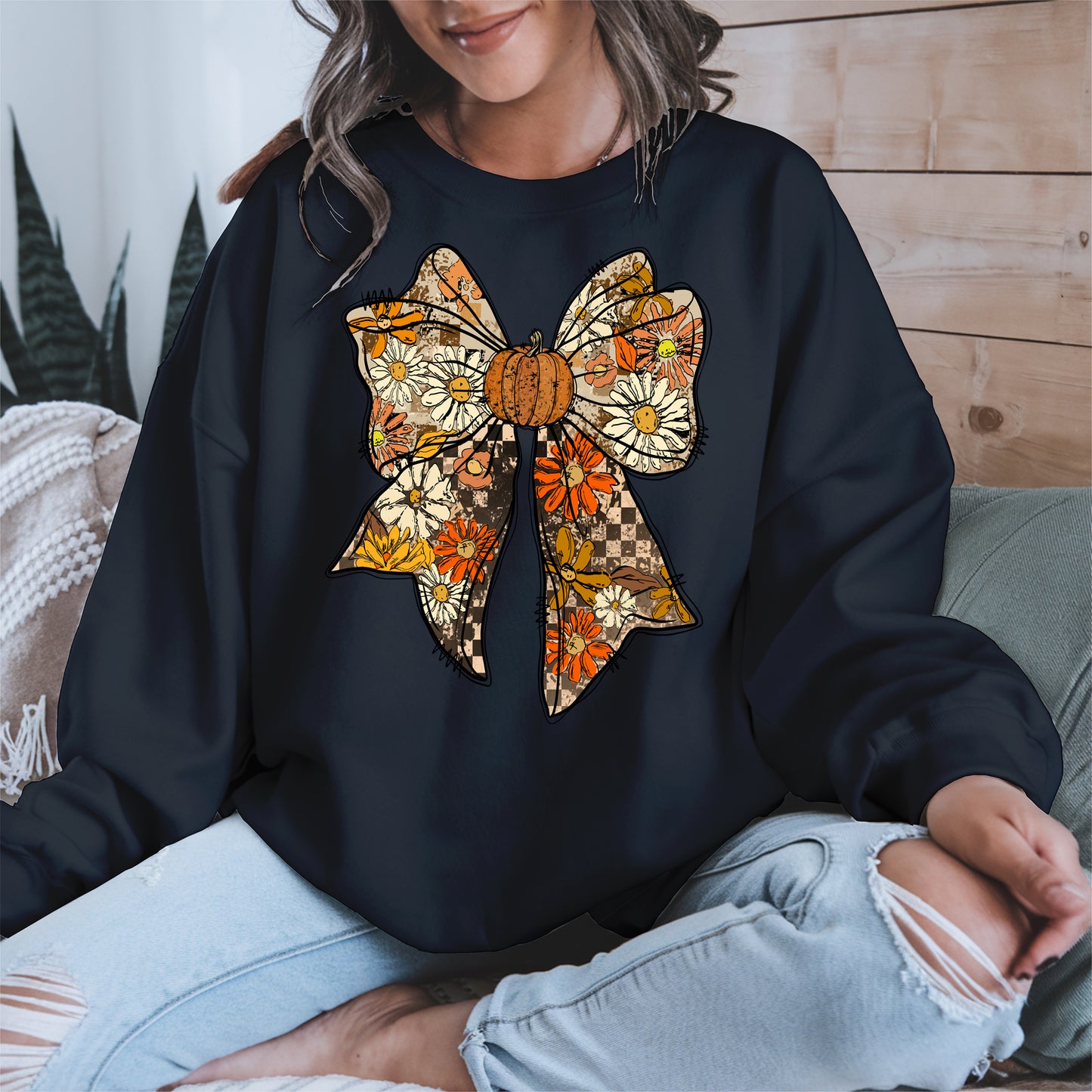 Floral Halloween Coquette Bow shirt