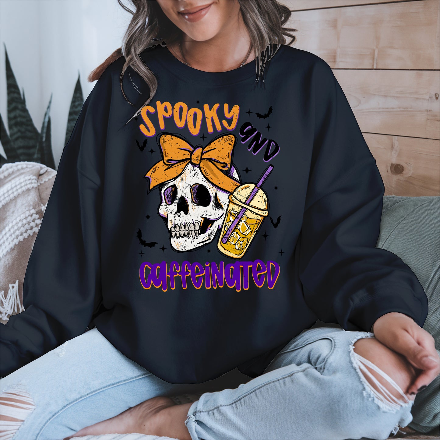 Spooky and Caffeinated halloween shirt