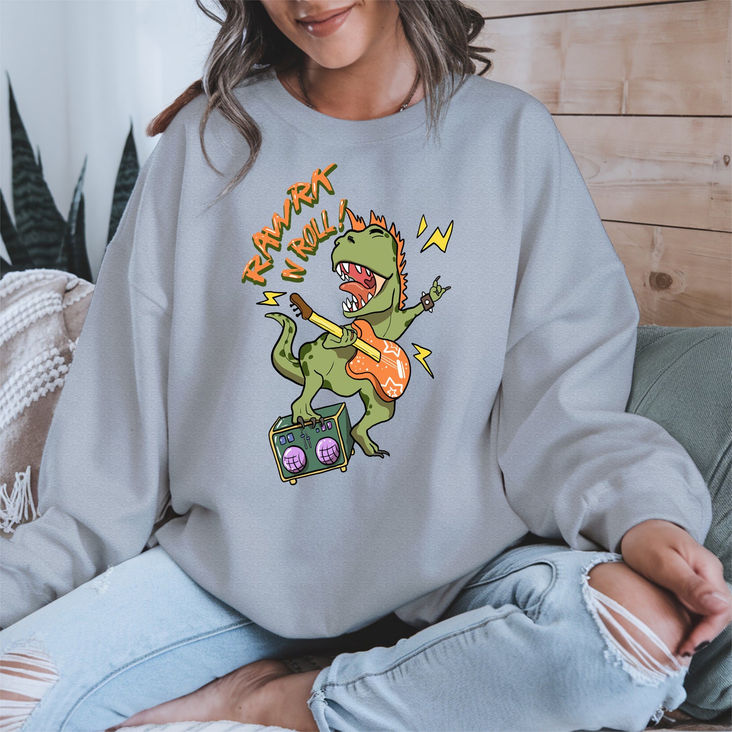 Rawrk N Roll Dinosaur Shirt