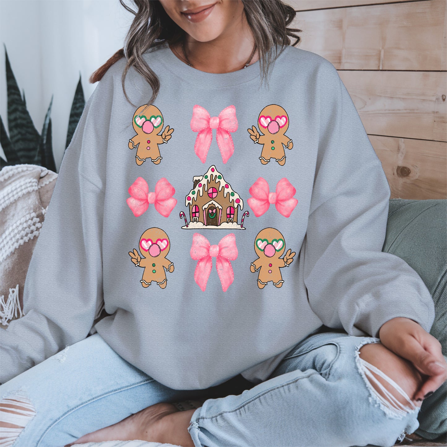 Checkered Gingerbread Cute Christmas Shirt