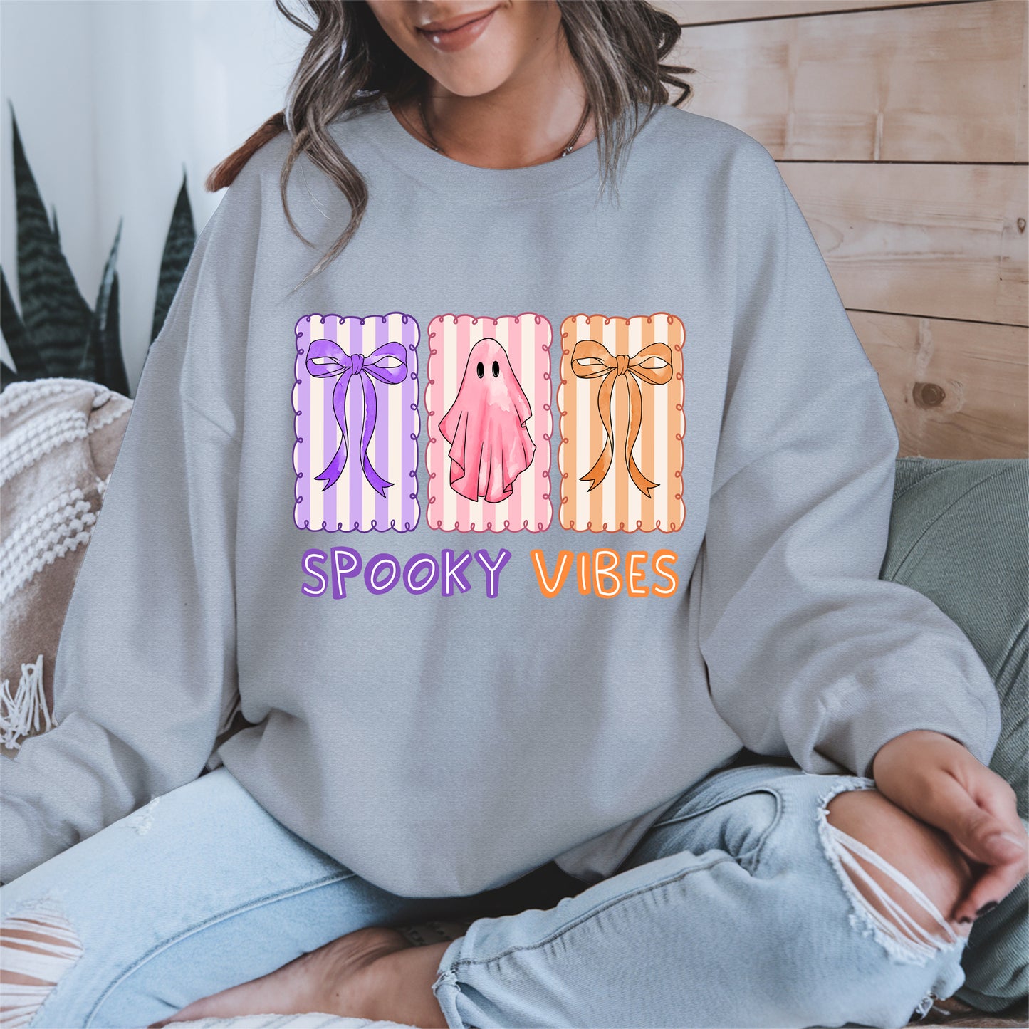Spooky Vibes Shirt Hoodie Sweatshirt for Halloween and Fall Looks