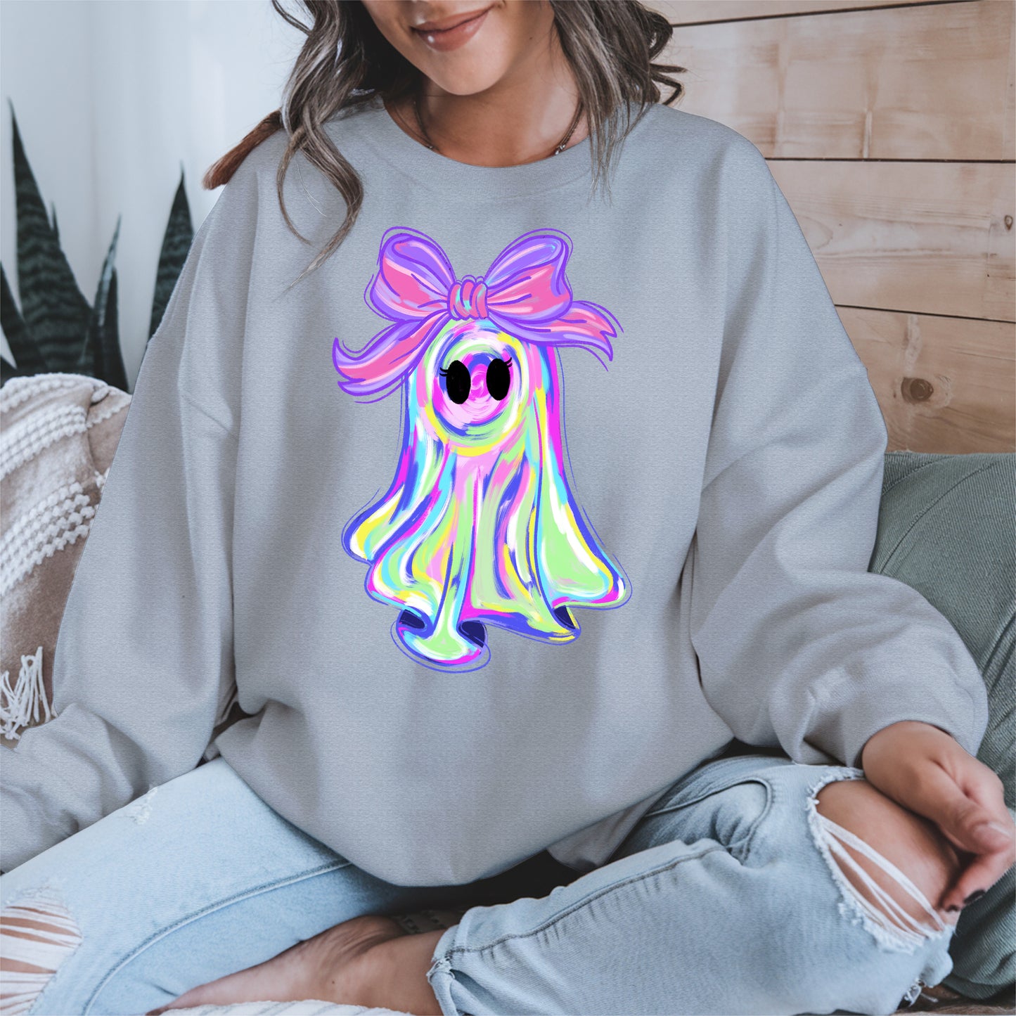 Pastel Ghost Shirt Hoodie Sweatshirt for Halloween Vibes