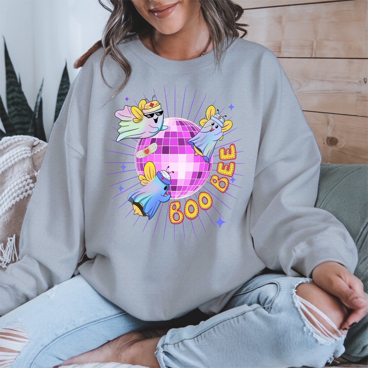 Boo Bee – Cute Disco Ghost Nurse Bee Shirt