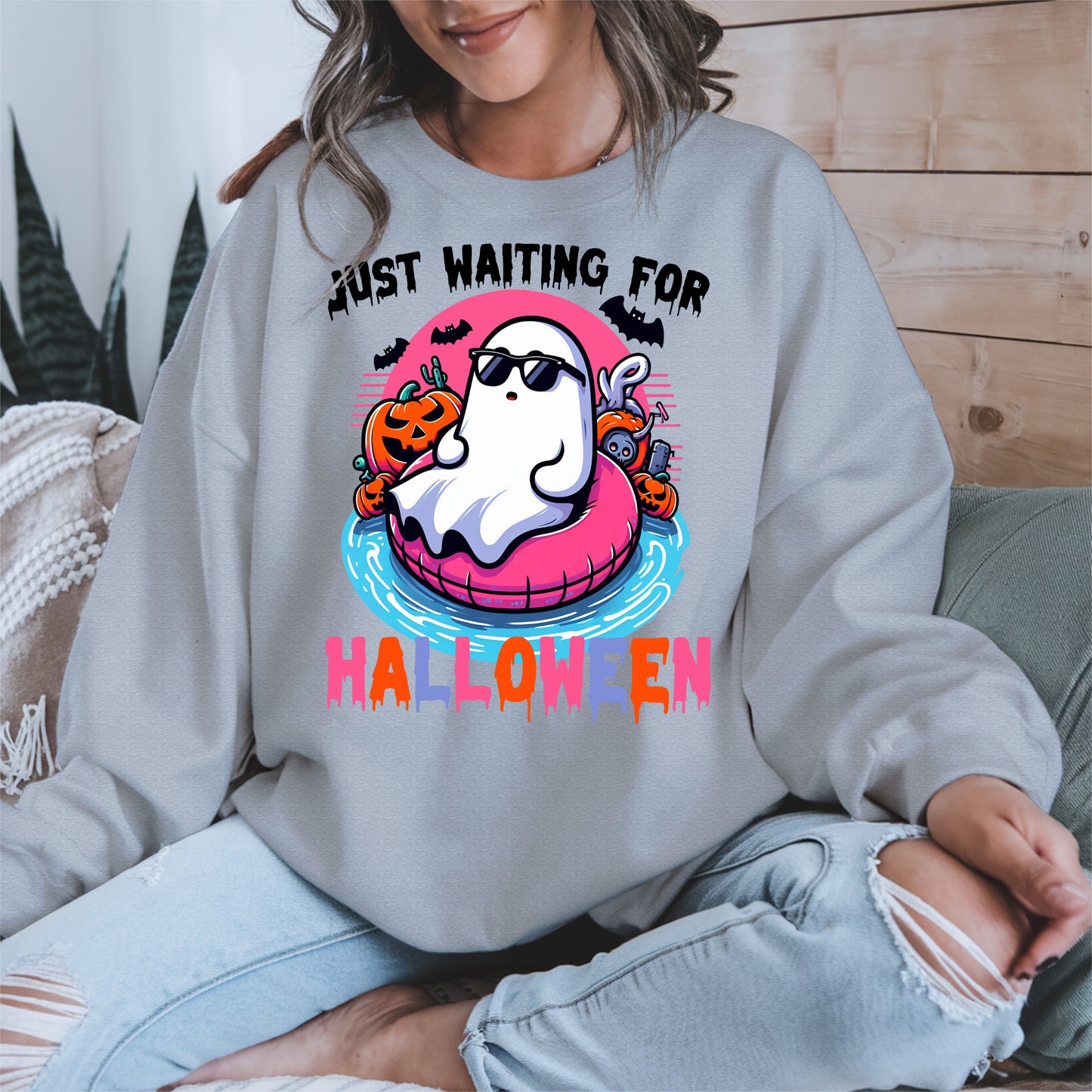 Chill Ghost Halloween Pool Float Shirt