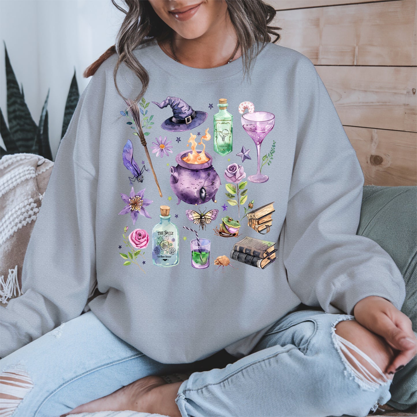 Witchy Vibes Watercolor Potion Tee
